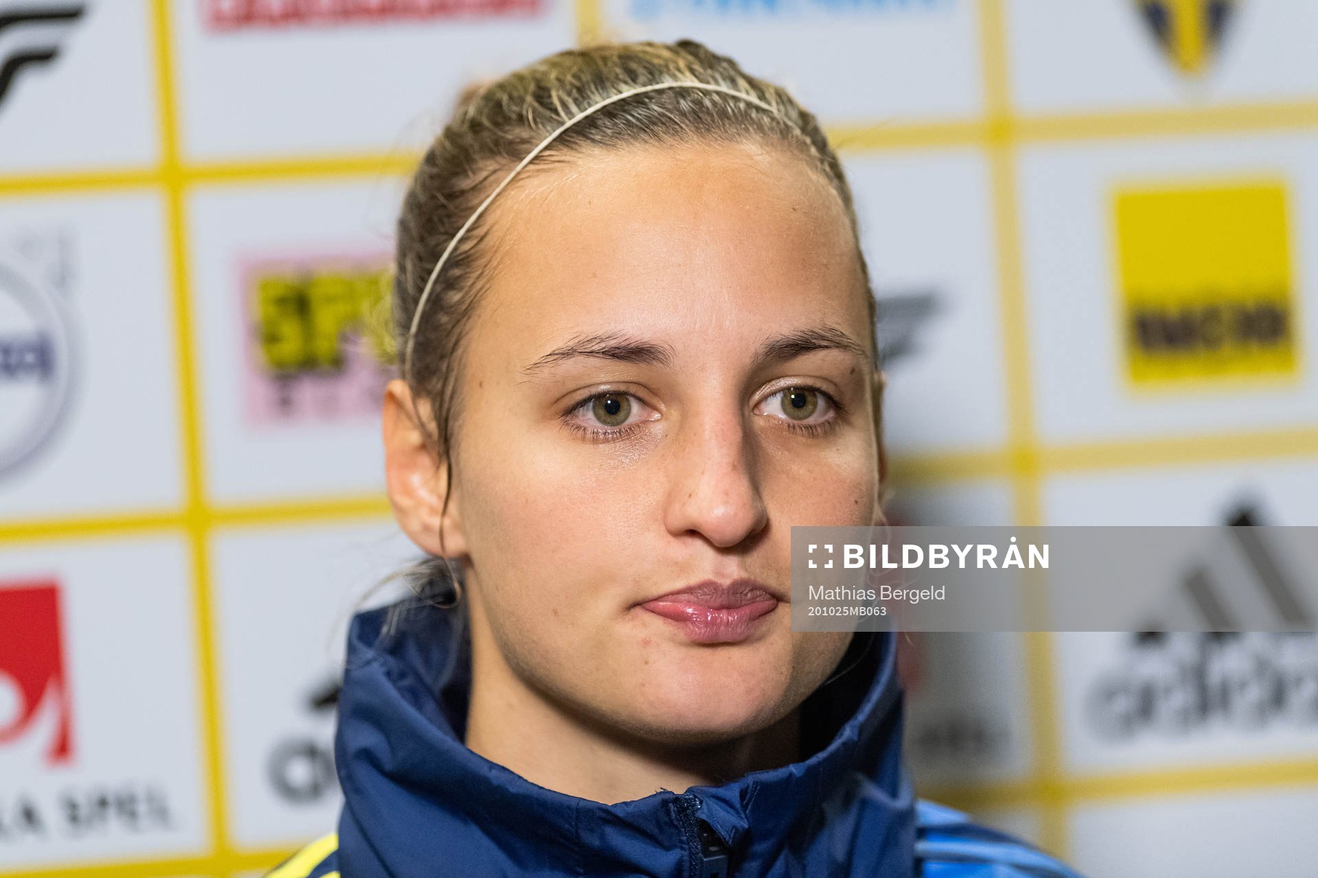 Nathalie Björn is interviewed