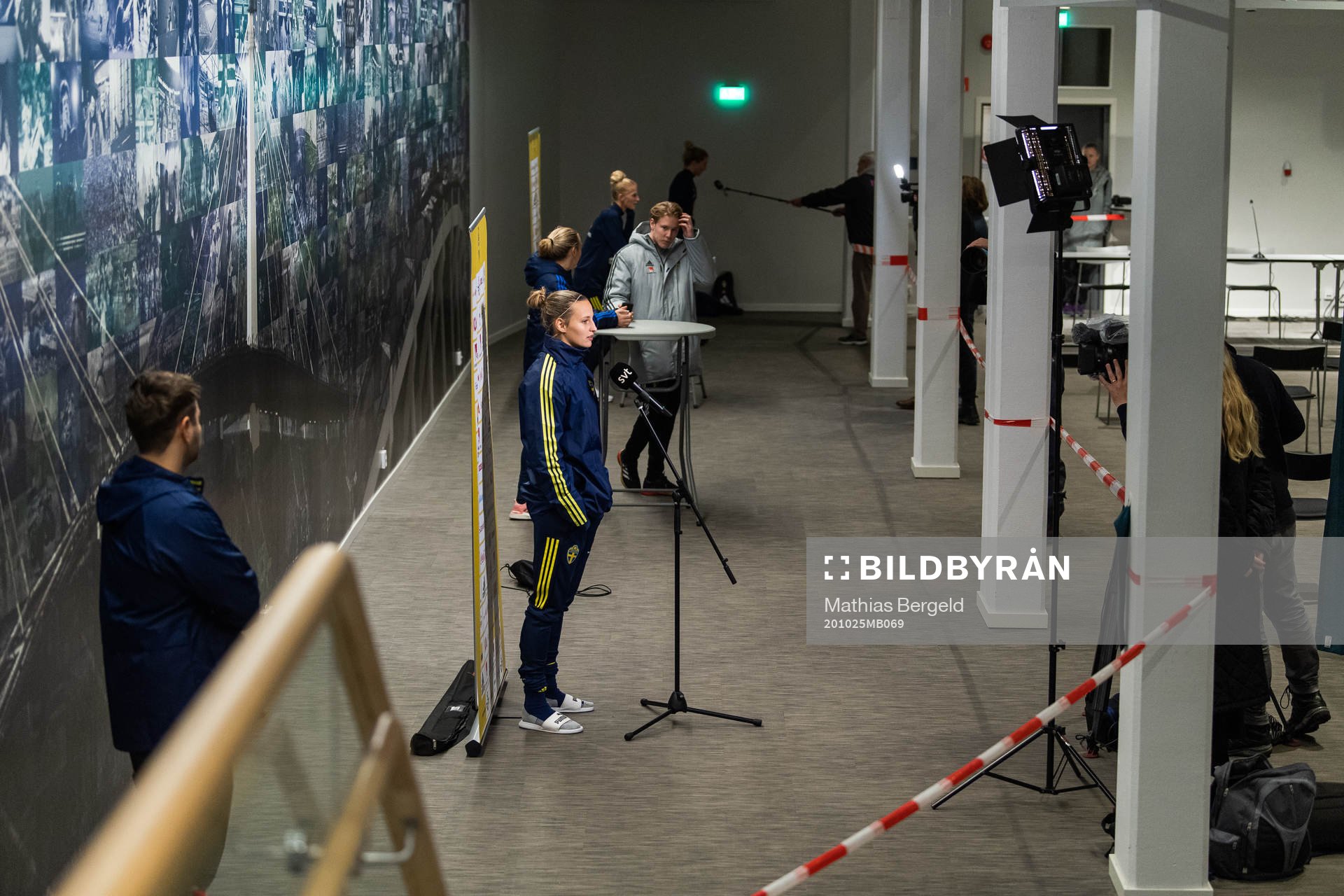 Nathalie Björn is interviewed