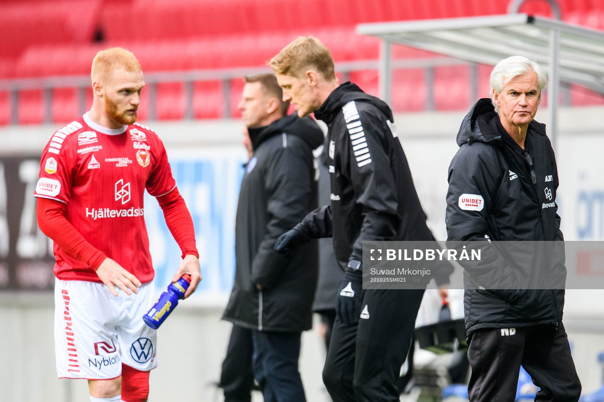 Kalmars Nils Fröling, assisterande tränare Rasmus Elm och