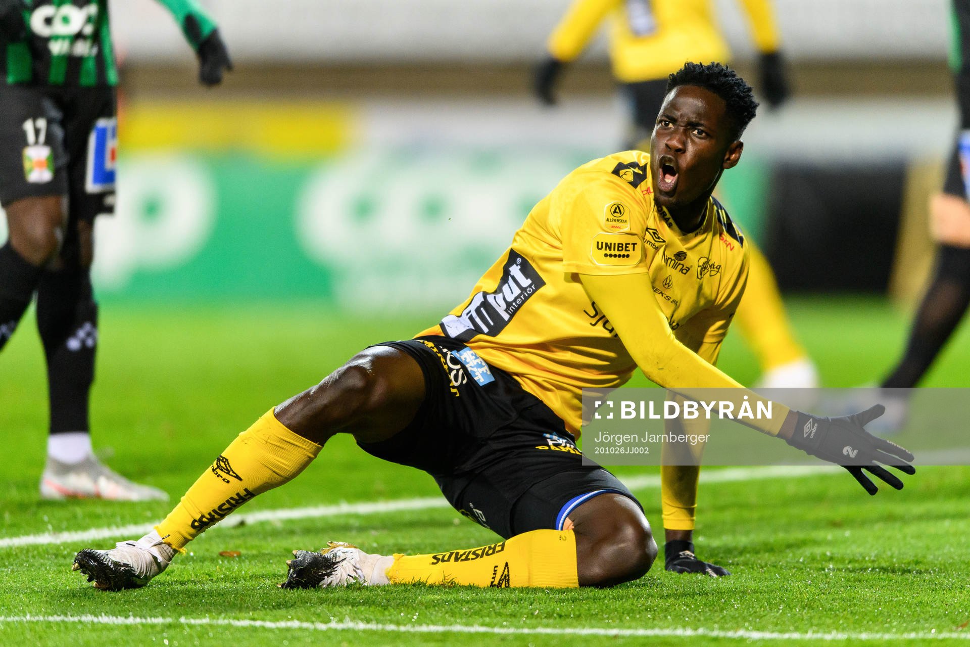 Elfsborgs Joseph Okumu reagerar