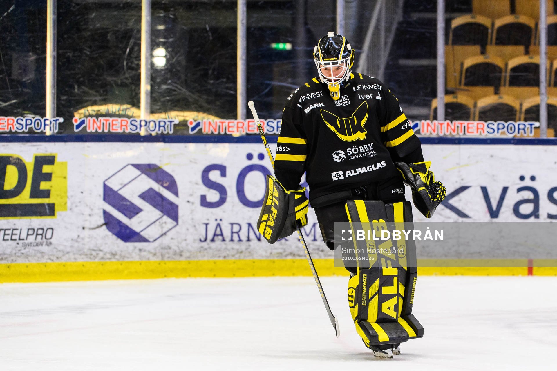 Västerås målvakt Jesper Myrenberg deppar