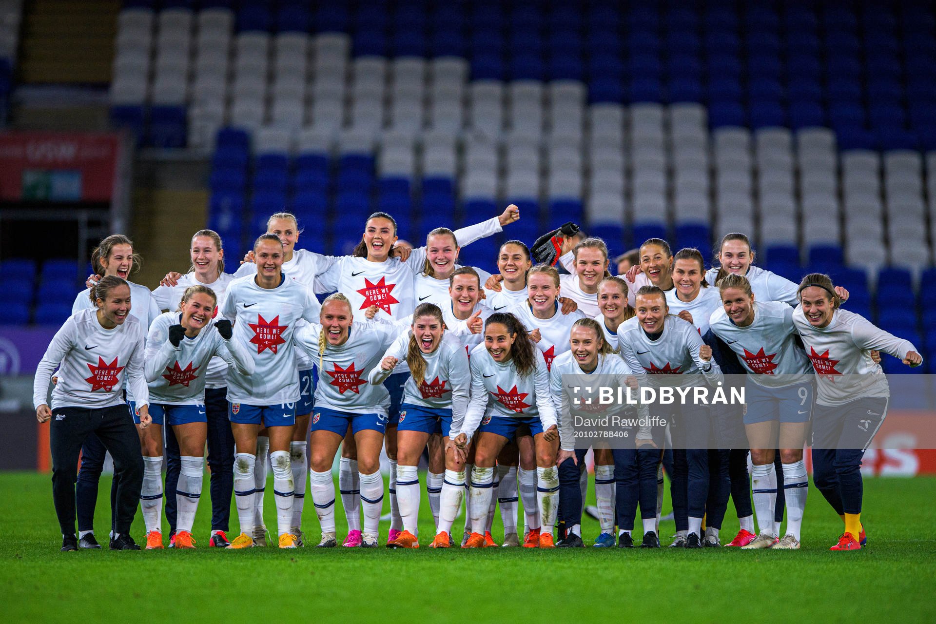 Players of Norway celebrate