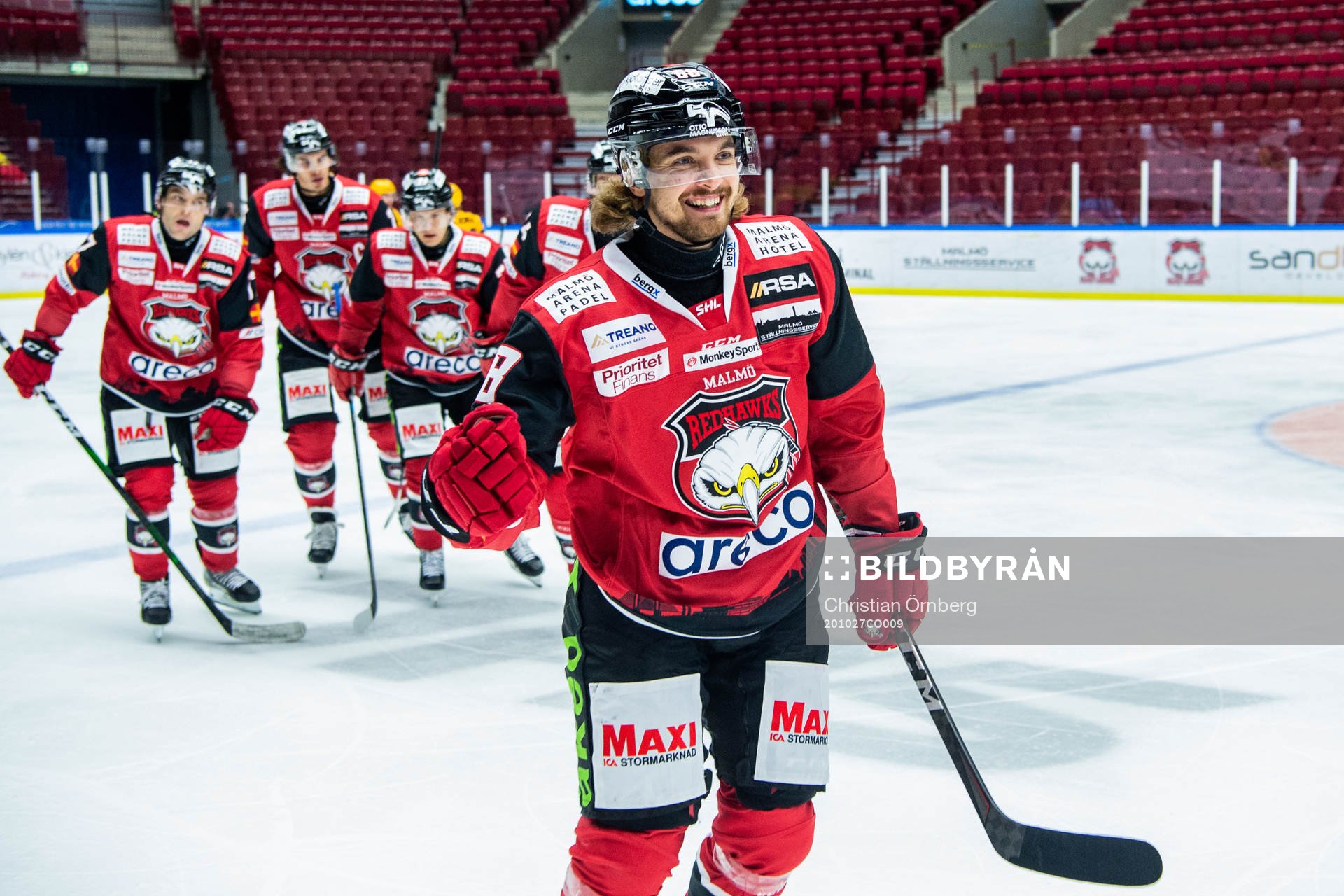 Malmö Redhawks Adam Brodecki jublar