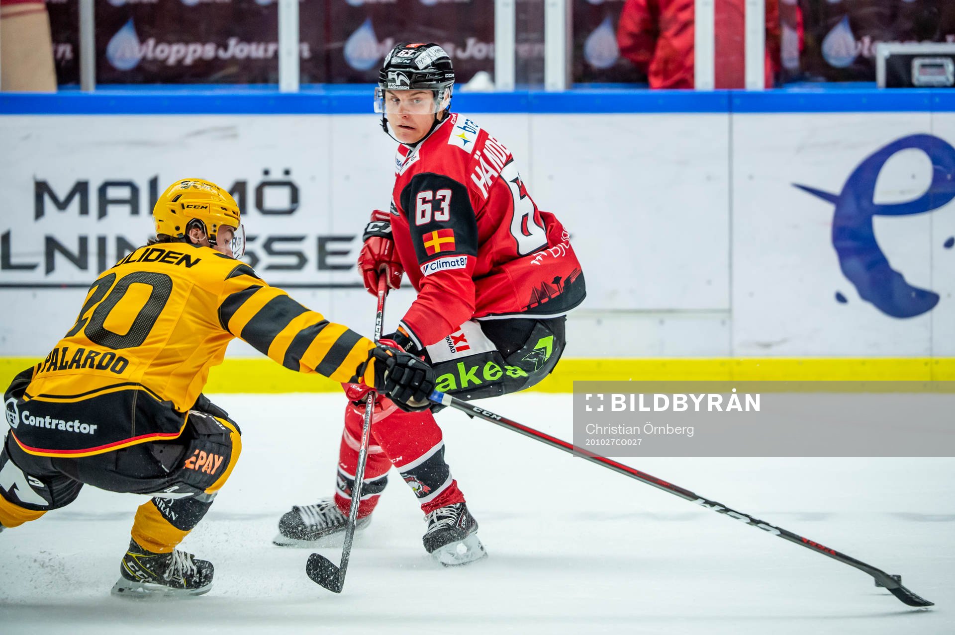 Malmö Redhawks Fredrik Händemark mot Skellefteås Kenneth