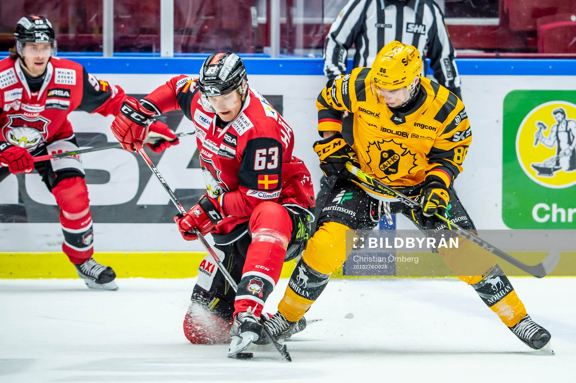 under ishockeymatchen i SHL mellan Malmö Redhawks och