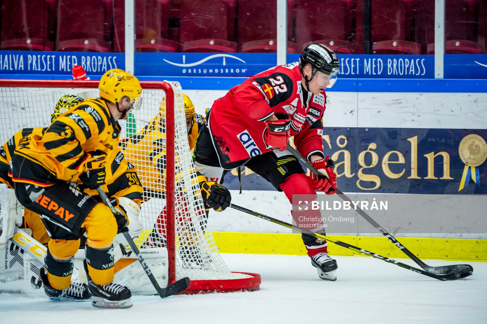 Malmö Redhawks Lars Bryggman mot Skellefteås Arvid