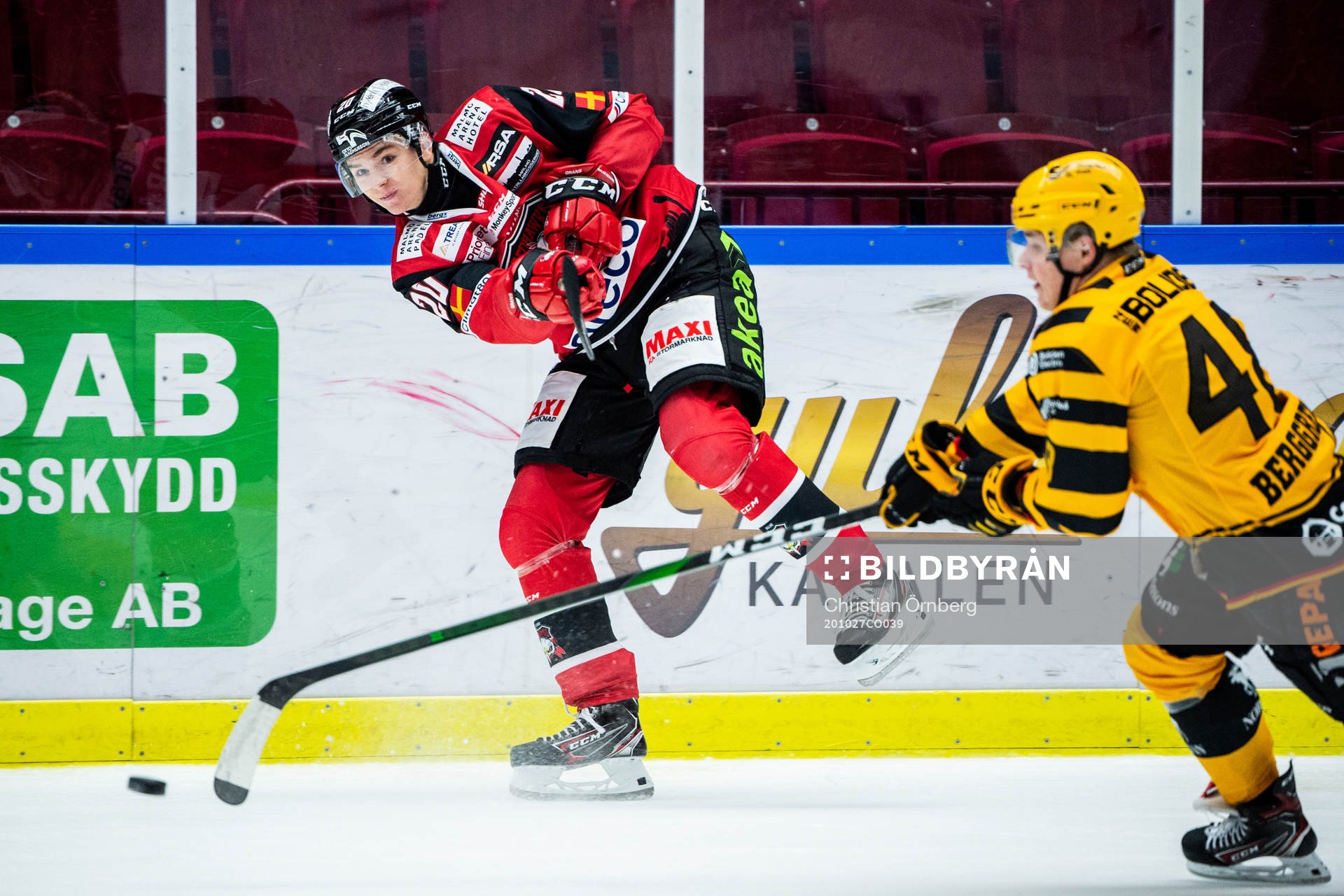 Malmö Redhawks Helge Grans och Skellefteås Jonatan