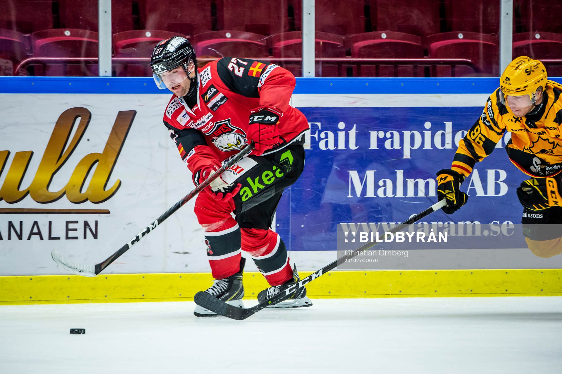 Malmö Redhawks Ponthus Westerholm mot Skellefteås Rickard