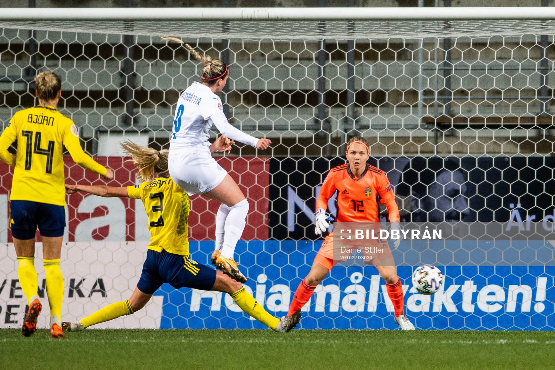 Goalkeeper Jennifer Falk of Sweden