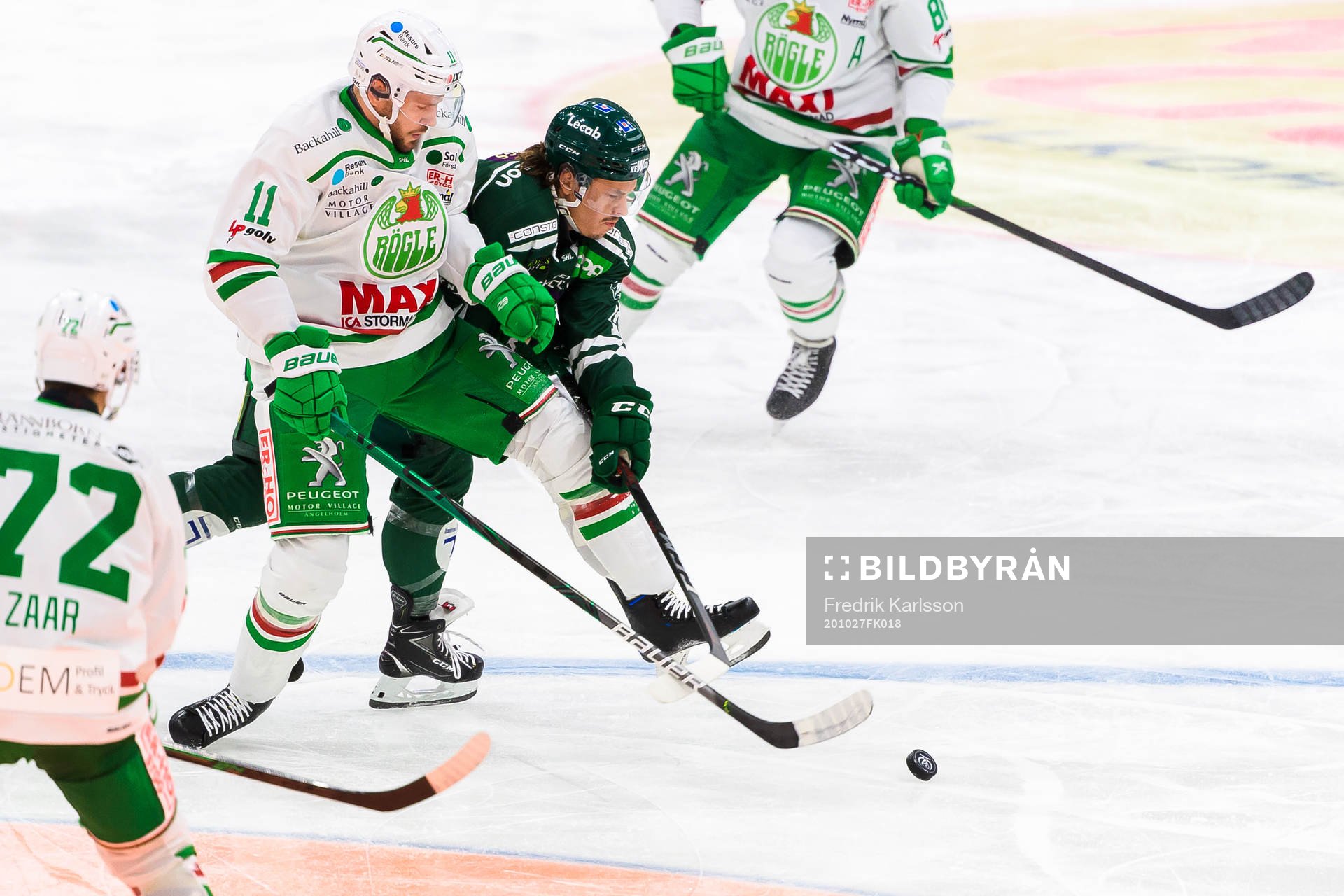 Rögles Mattias Sjögren och Färjestads Joakim Nygård