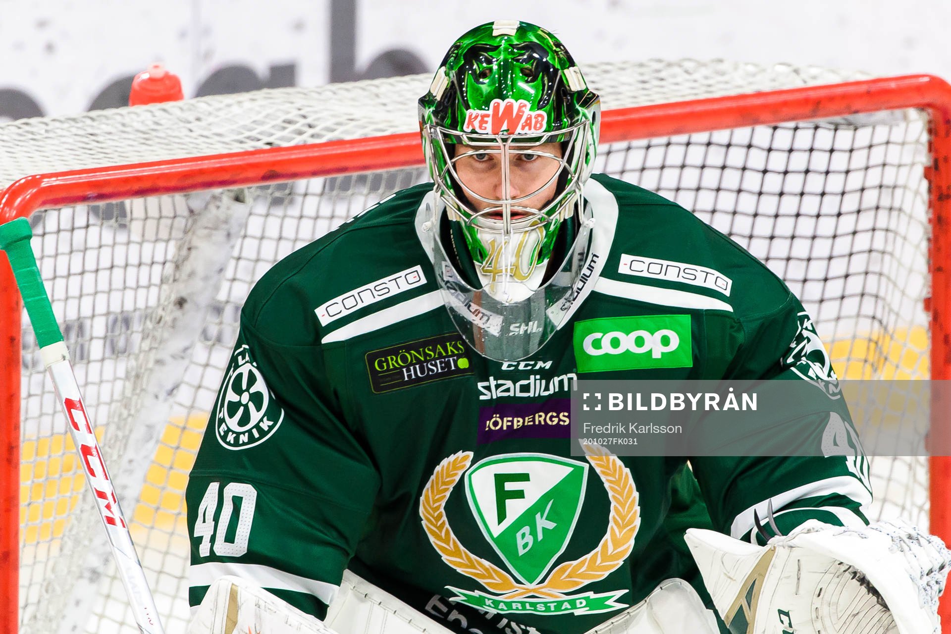 Färjestads målvakt Henrik Haukeland
