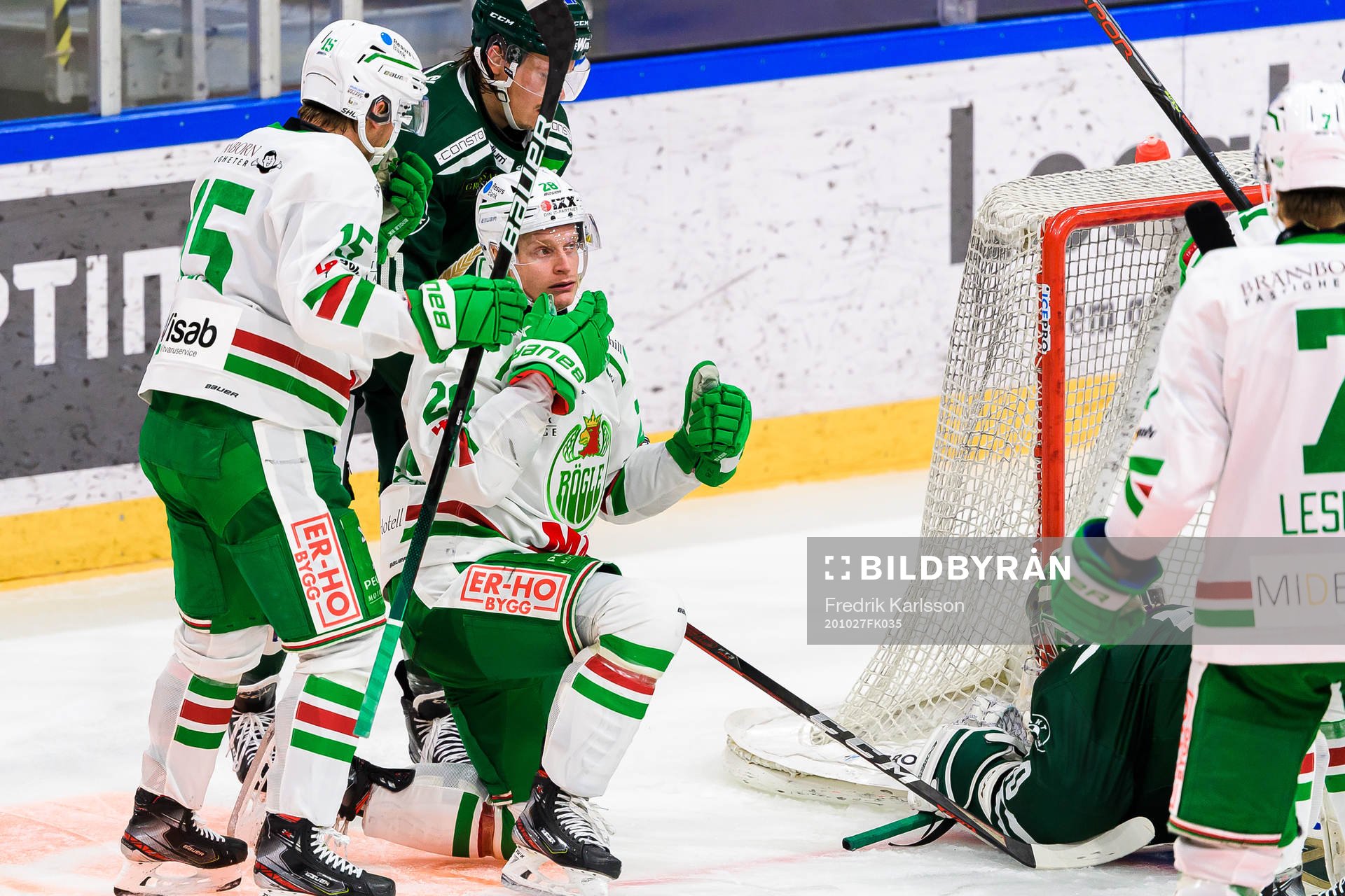 Rögles Anton Bengtsson jublar och deppar
