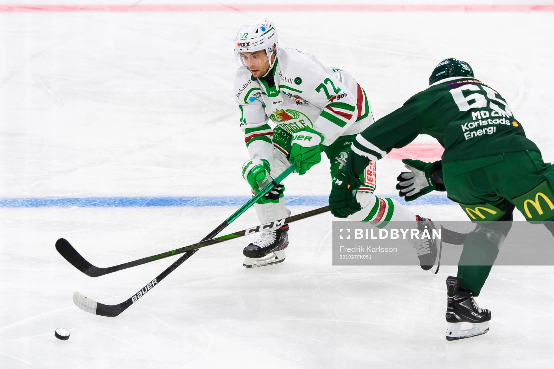 Rögles Daniel Zaar och Färjestads Vojtech Mozik