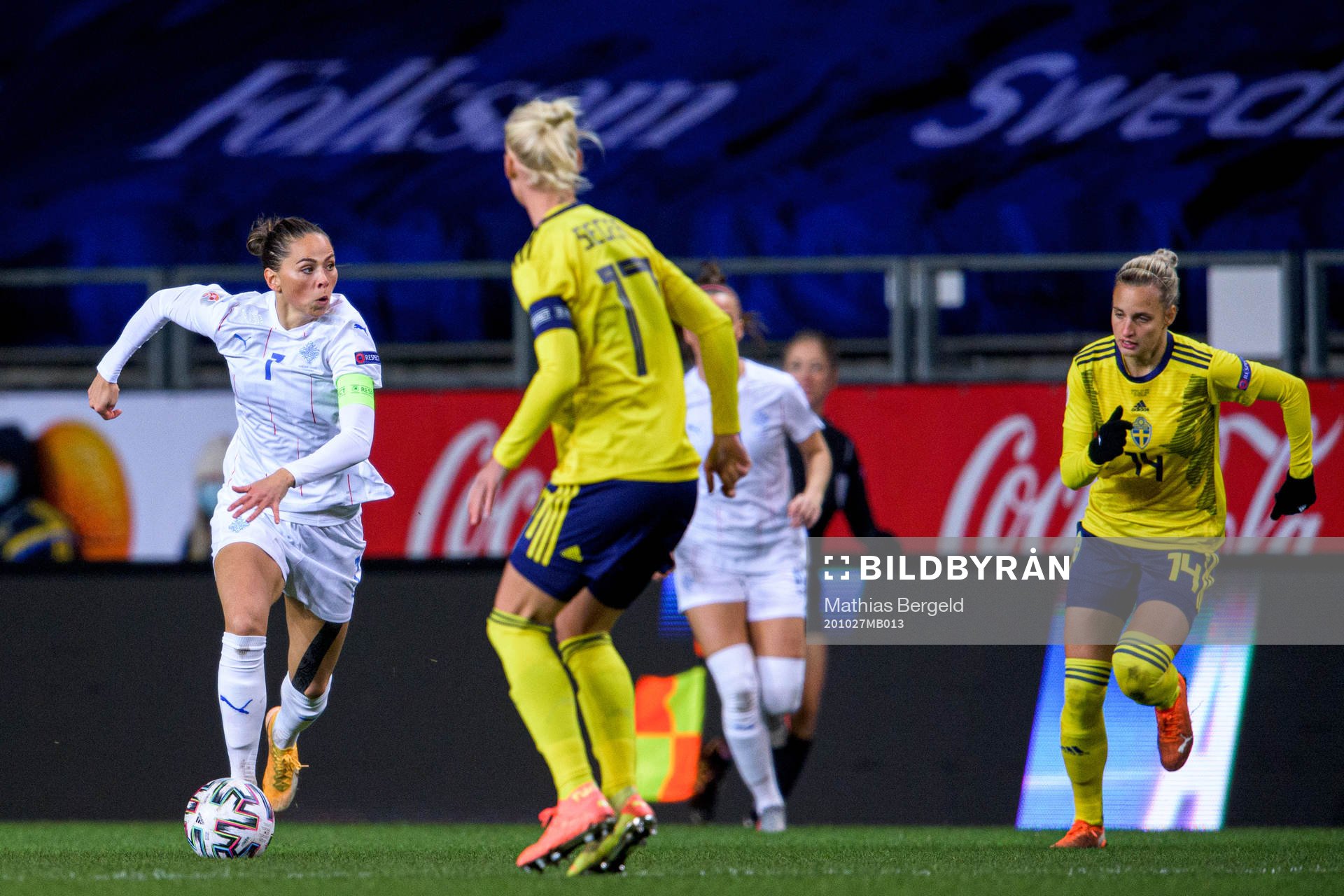 Sara Björk Gunnarsdóttir of Iceland and Nathalie Björn