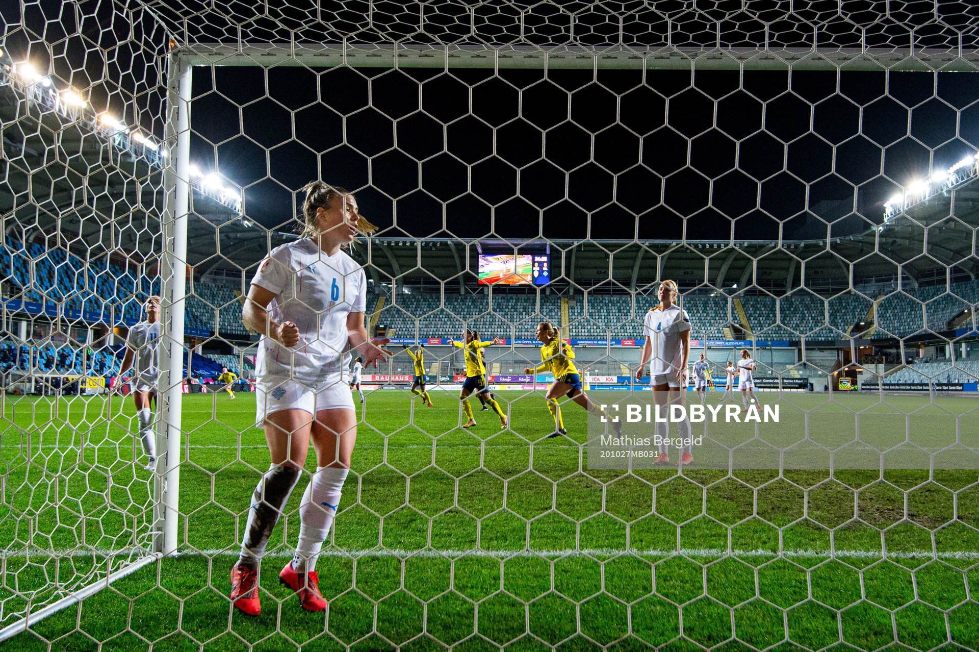 Ingibjörg Sigurðardóttir of Iceland looks dejected