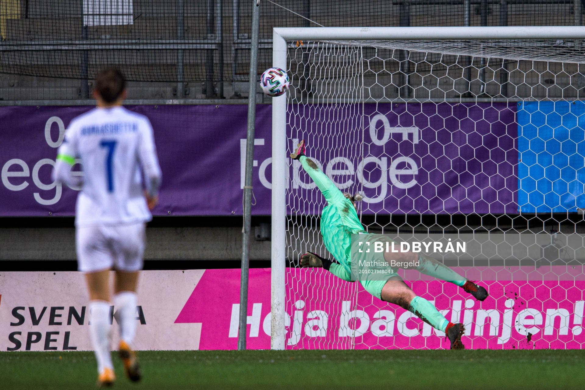 Olivia Schough of Sweden, not pictured, scores the 2-0 goal