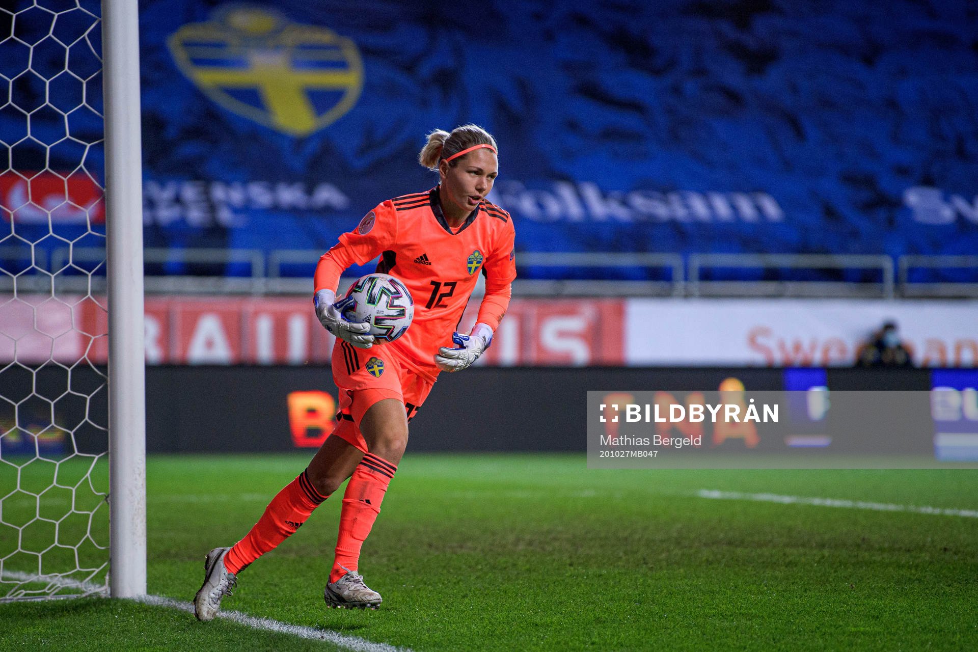 Goalkeeper Jennifer Falk of Sweden