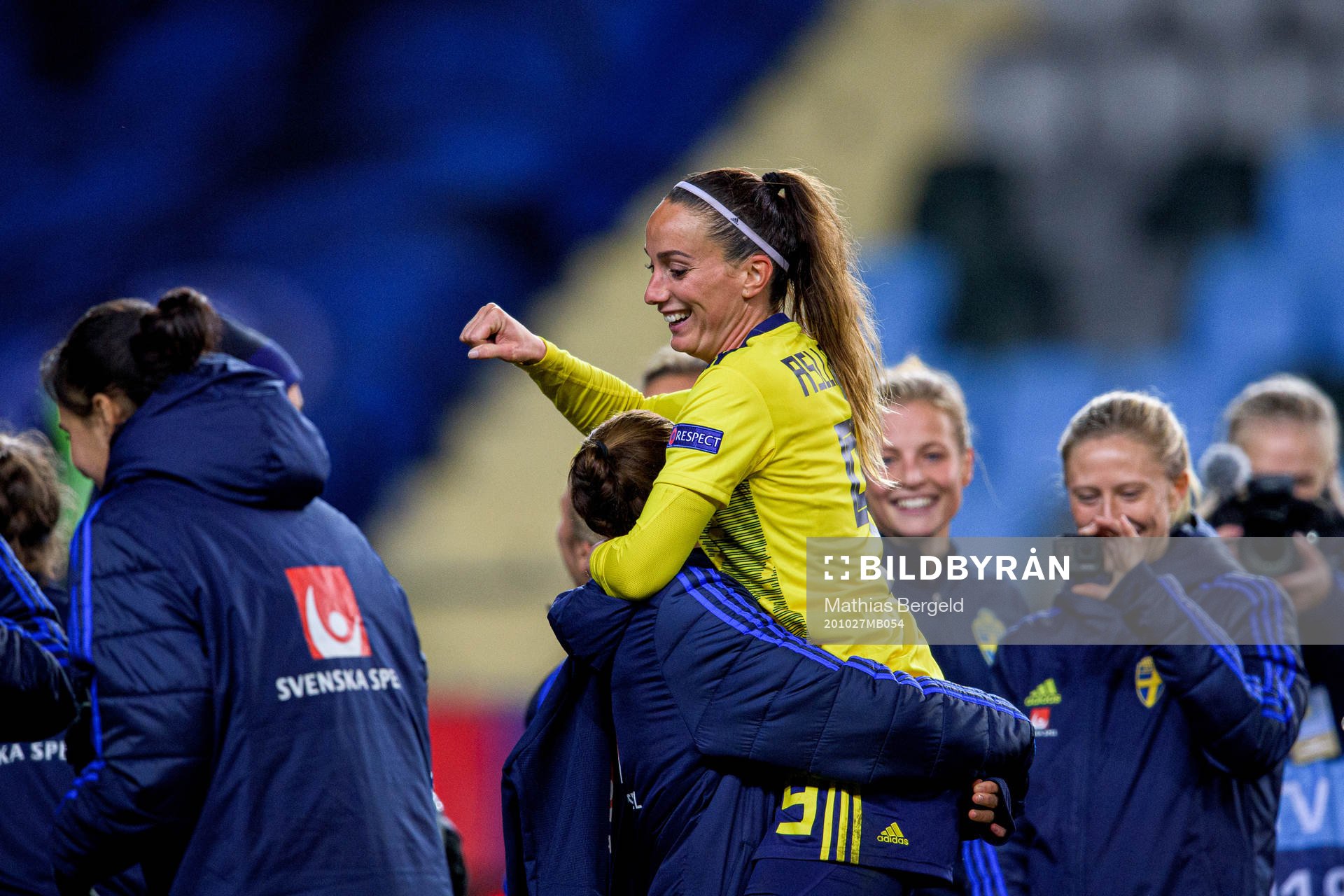 Kosovare Asllani of Sweden celebrates