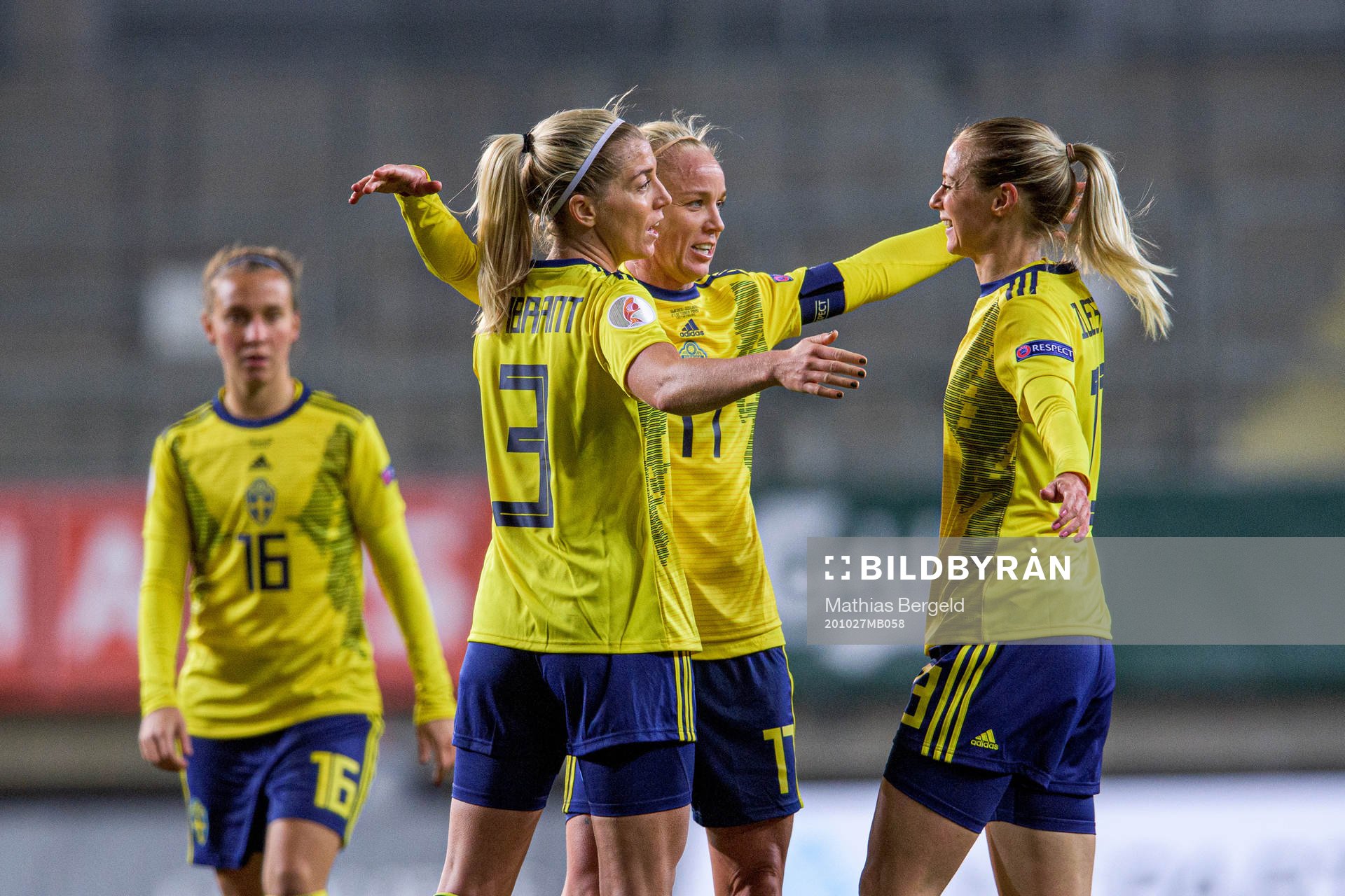 Linda Sembrant , Caroline Seger and Amanda Ilestedt of