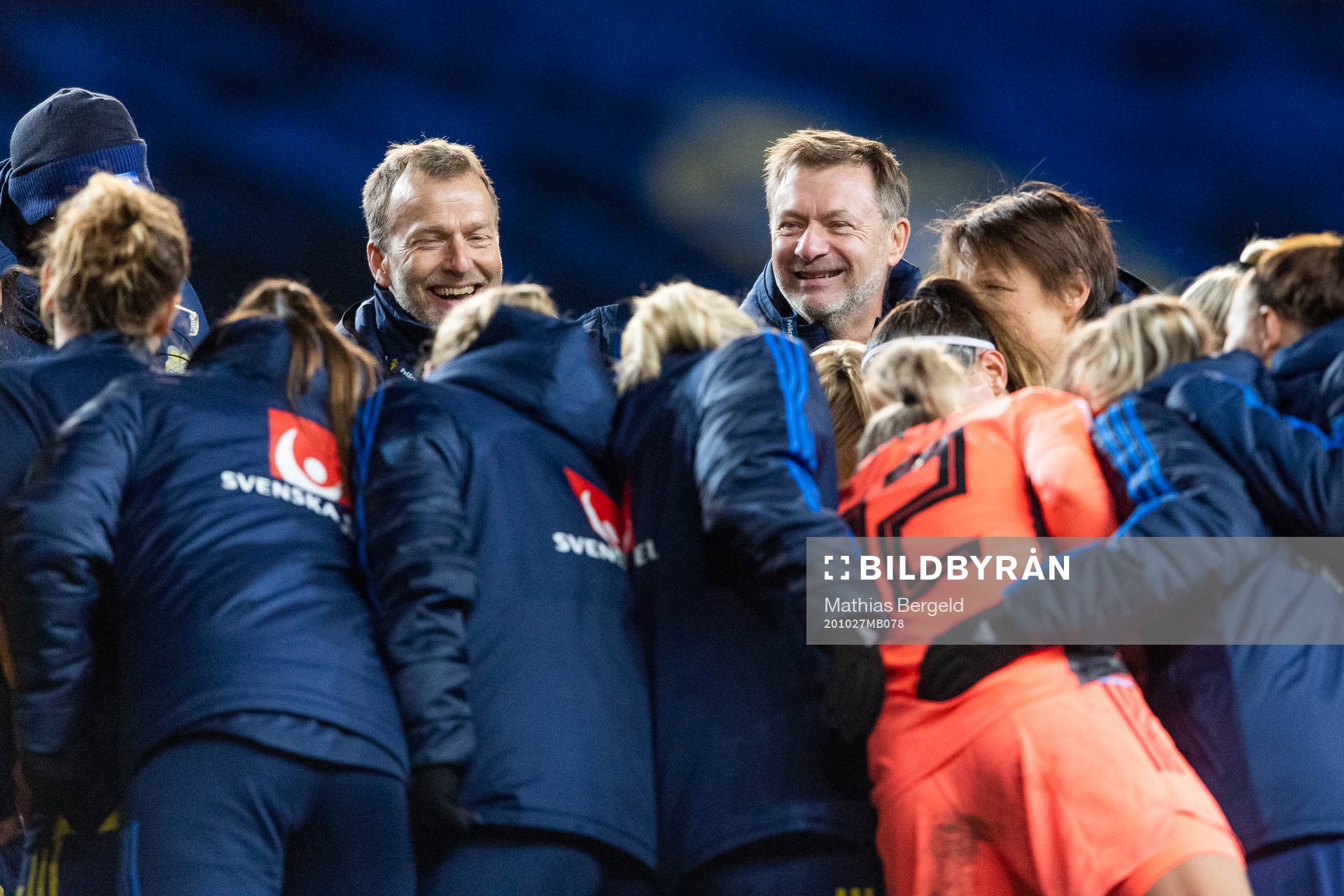 Peter Gerhardsson, head coach of Sweden celebrates