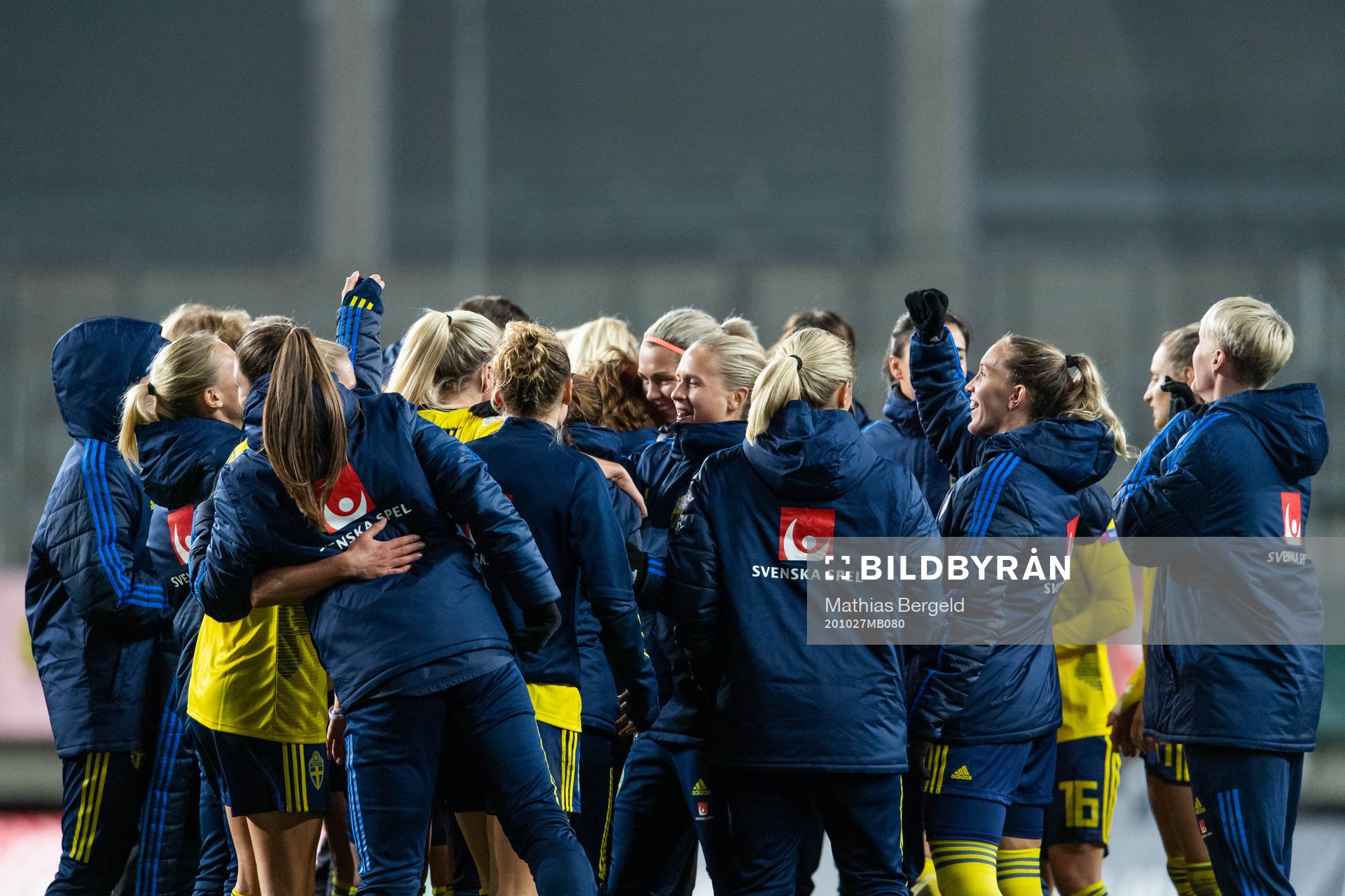 Players of Sweden celebrate