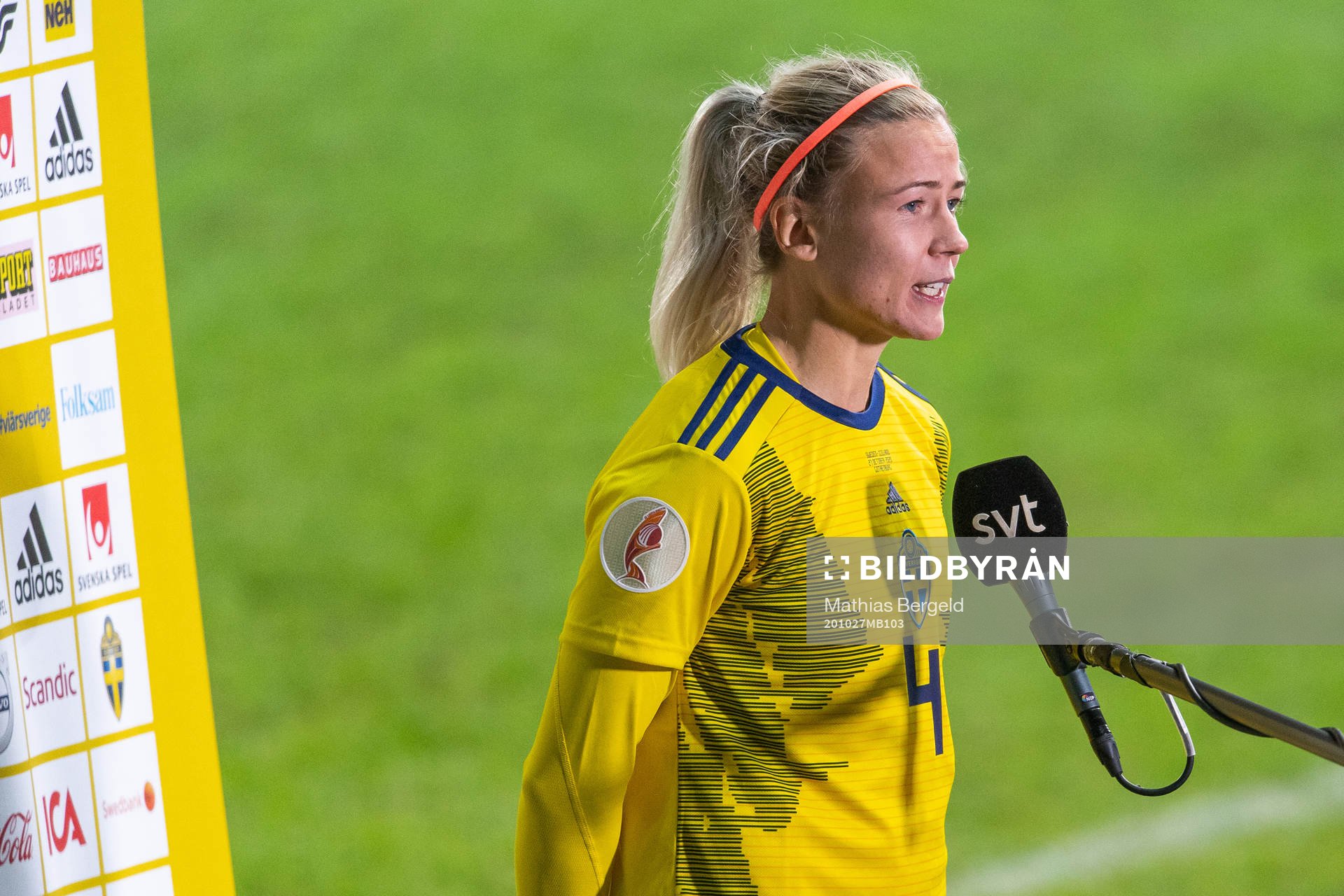 Hanna Glas of Sweden is interviewed