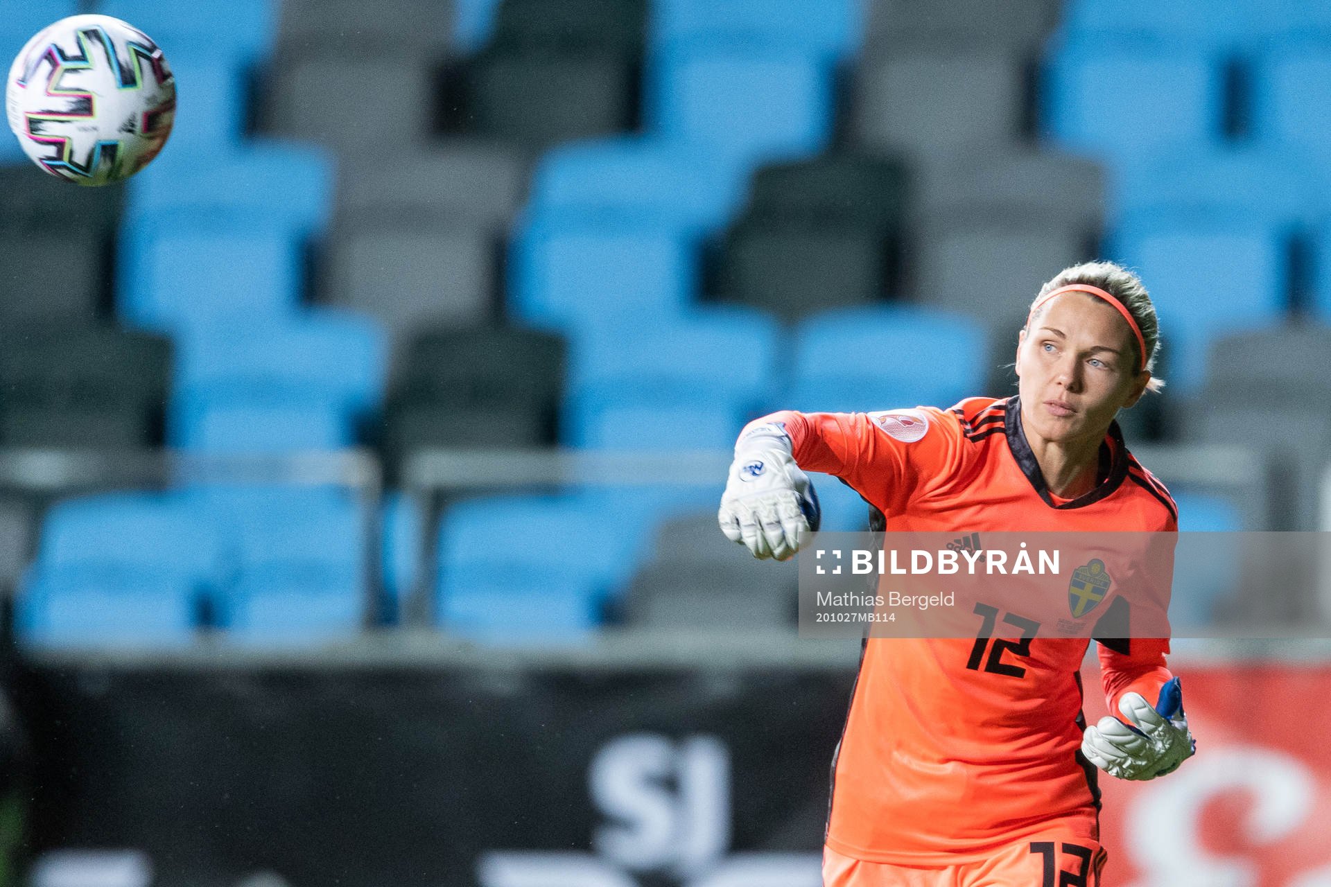 Goalkeeper Jennifer Falk of Sweden