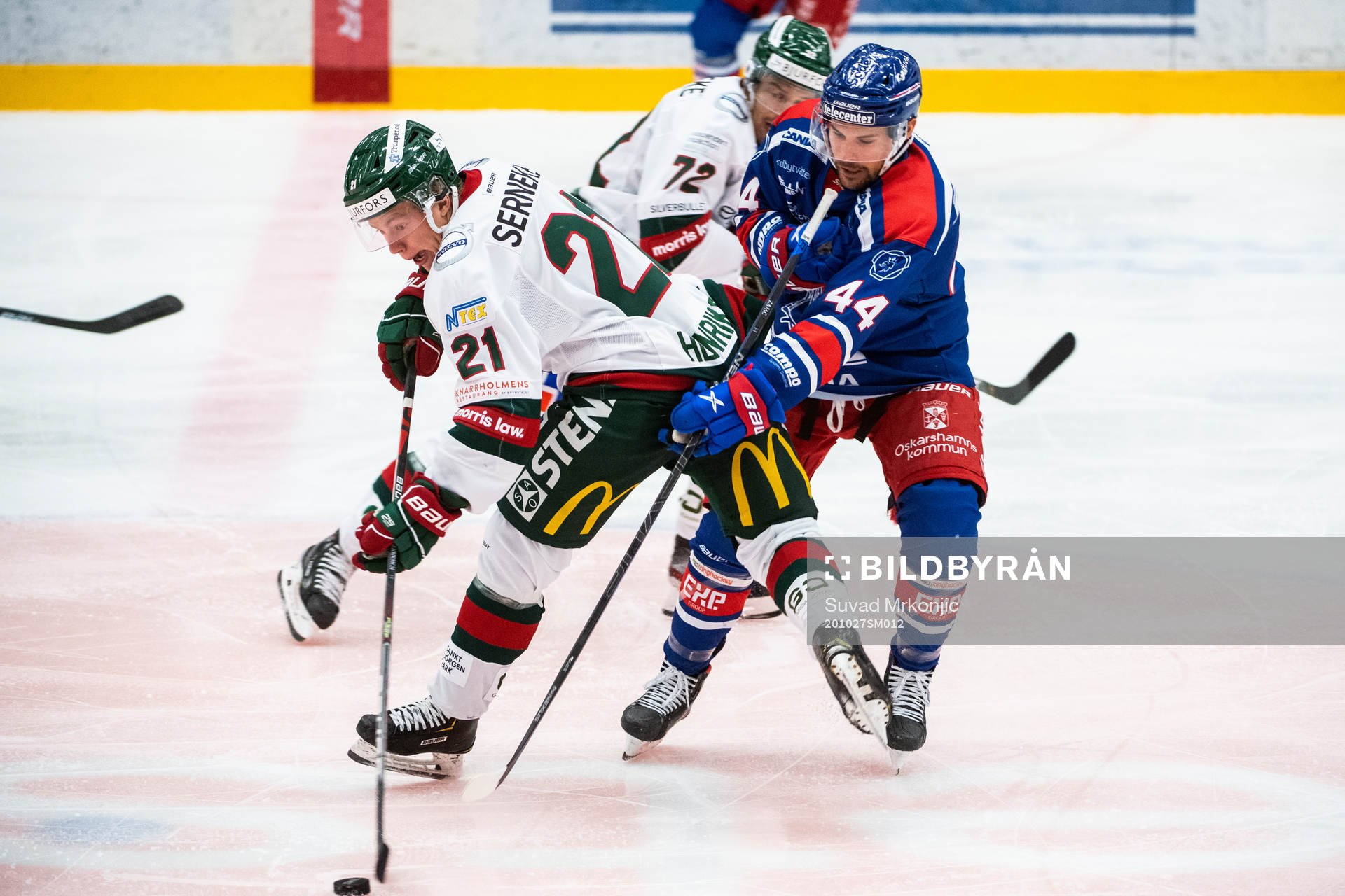 Oskarshamns Nolan Zajac och Frölundas Karl Henriksson