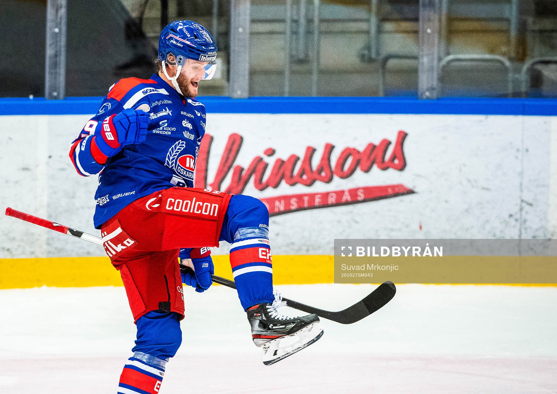 Oskarshamns Kim Rosdahl jublar