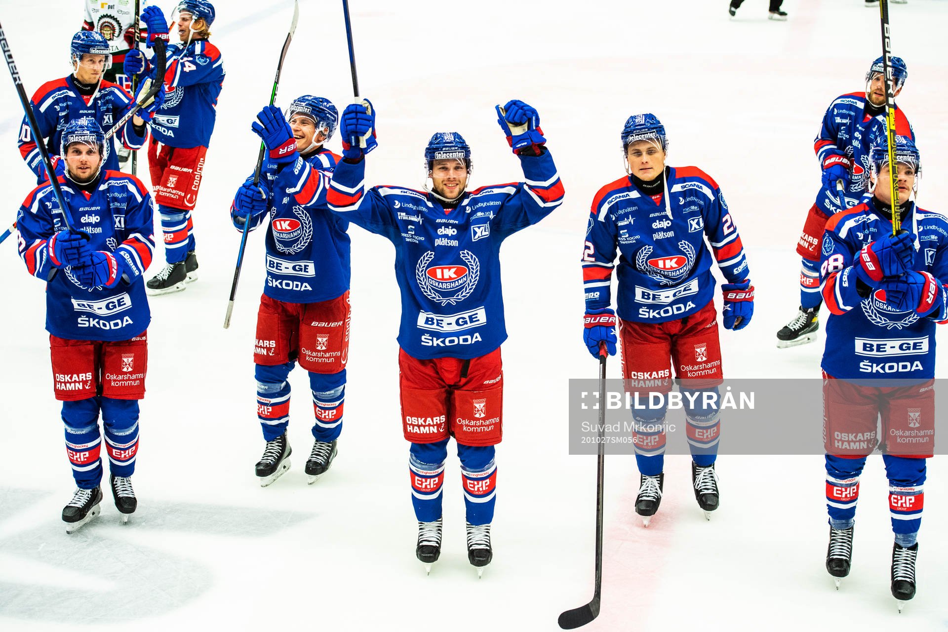 Oskarshamns spelare jublar