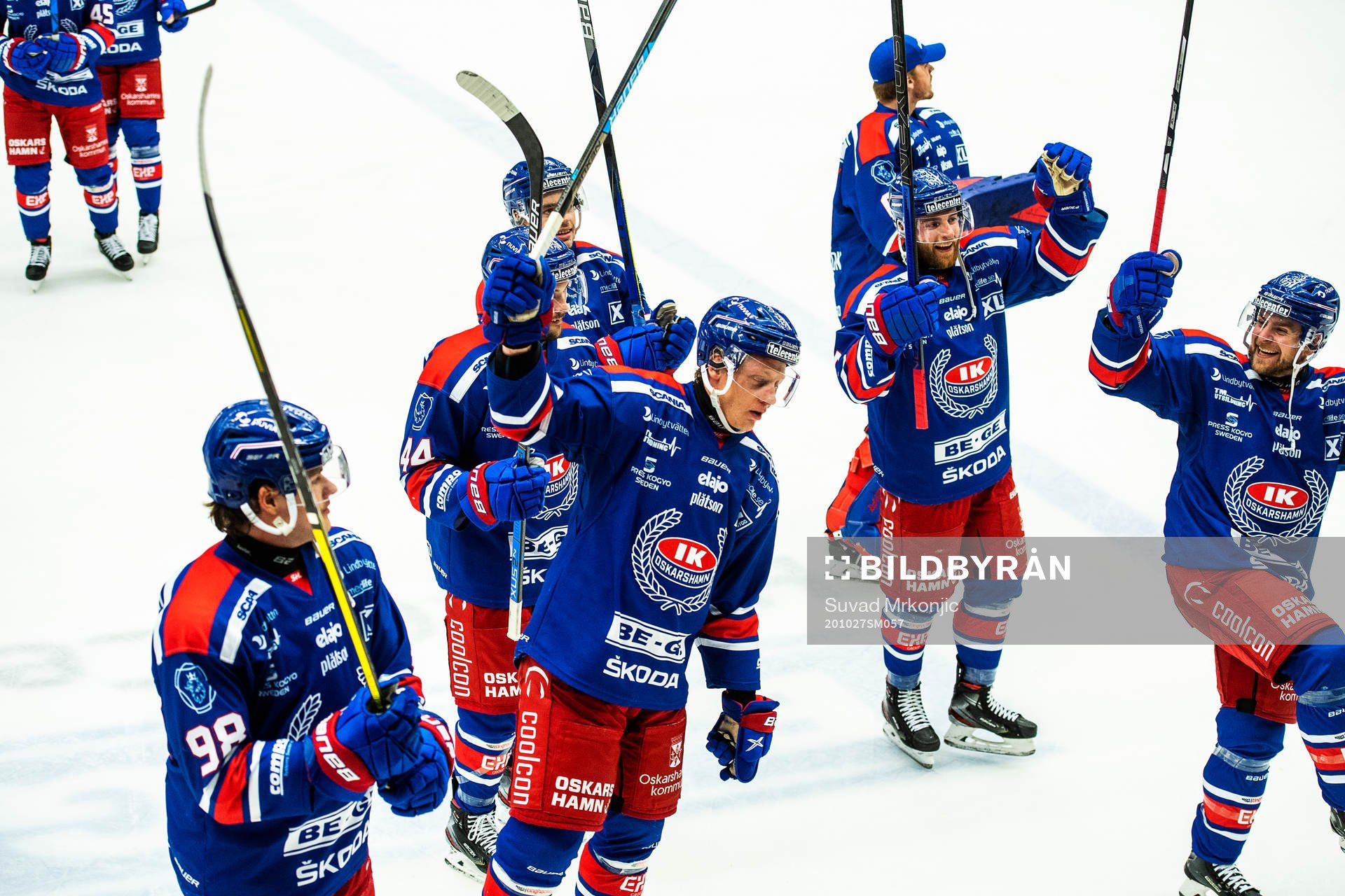 Oskarshamns spelare jublar