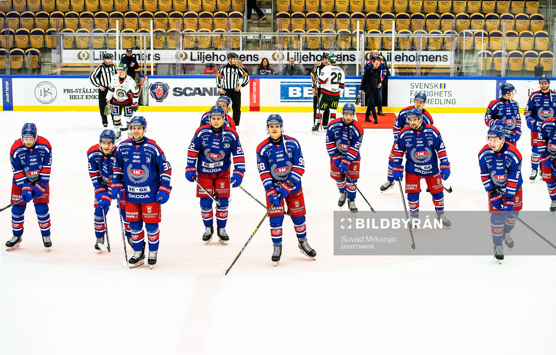 Oskarshamns spelare jublar