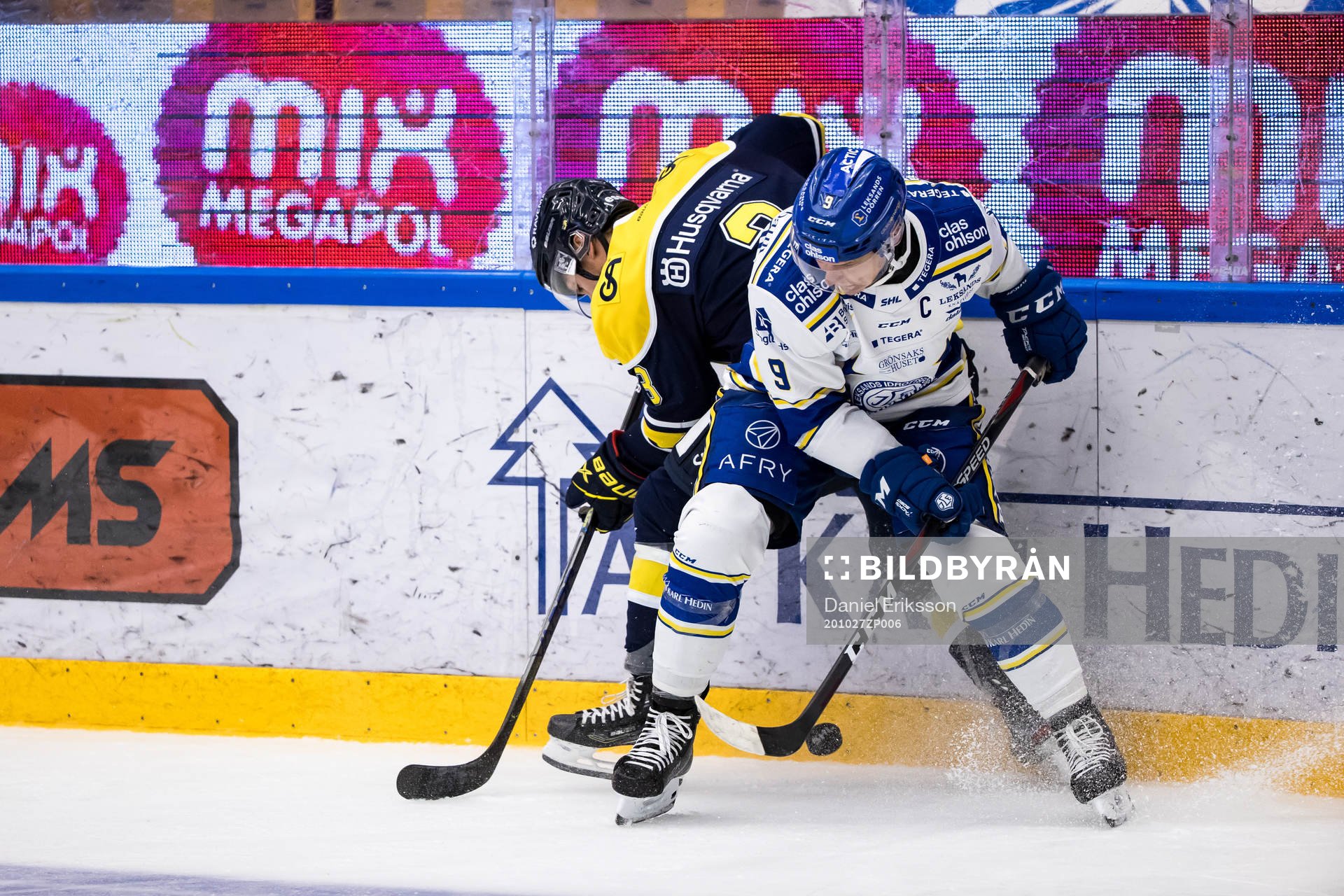 s Daniel Bertov  och Leksands Patrik Zackrisson