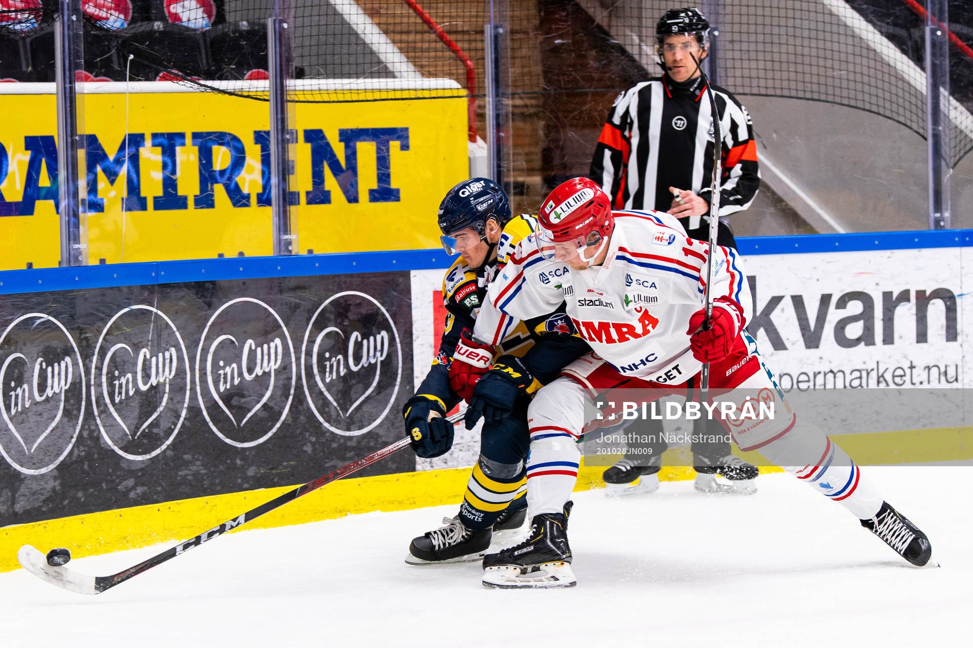 Södertäljes Axel Andersson och Timrås Hugo Reinhardt