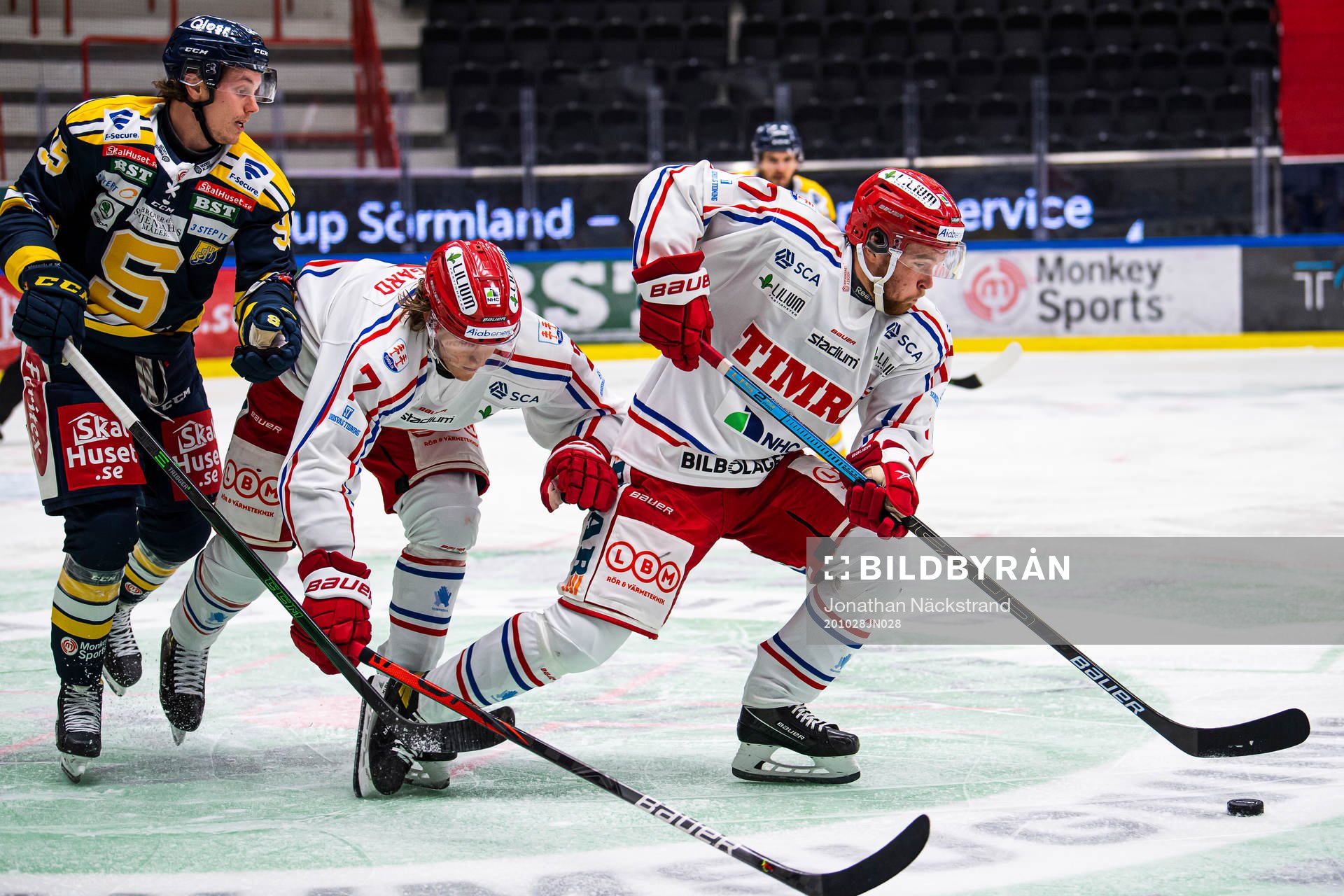 Timrås Johan Lindholm, Marcus Hardegård och Södertäljes