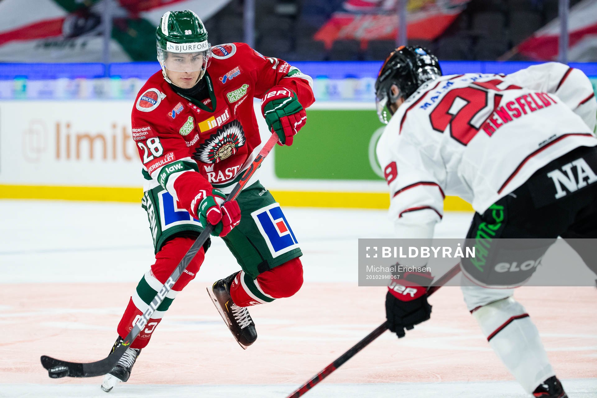 Frölundas Johan Sundström mot Örebros Ludvig Rensfeldt