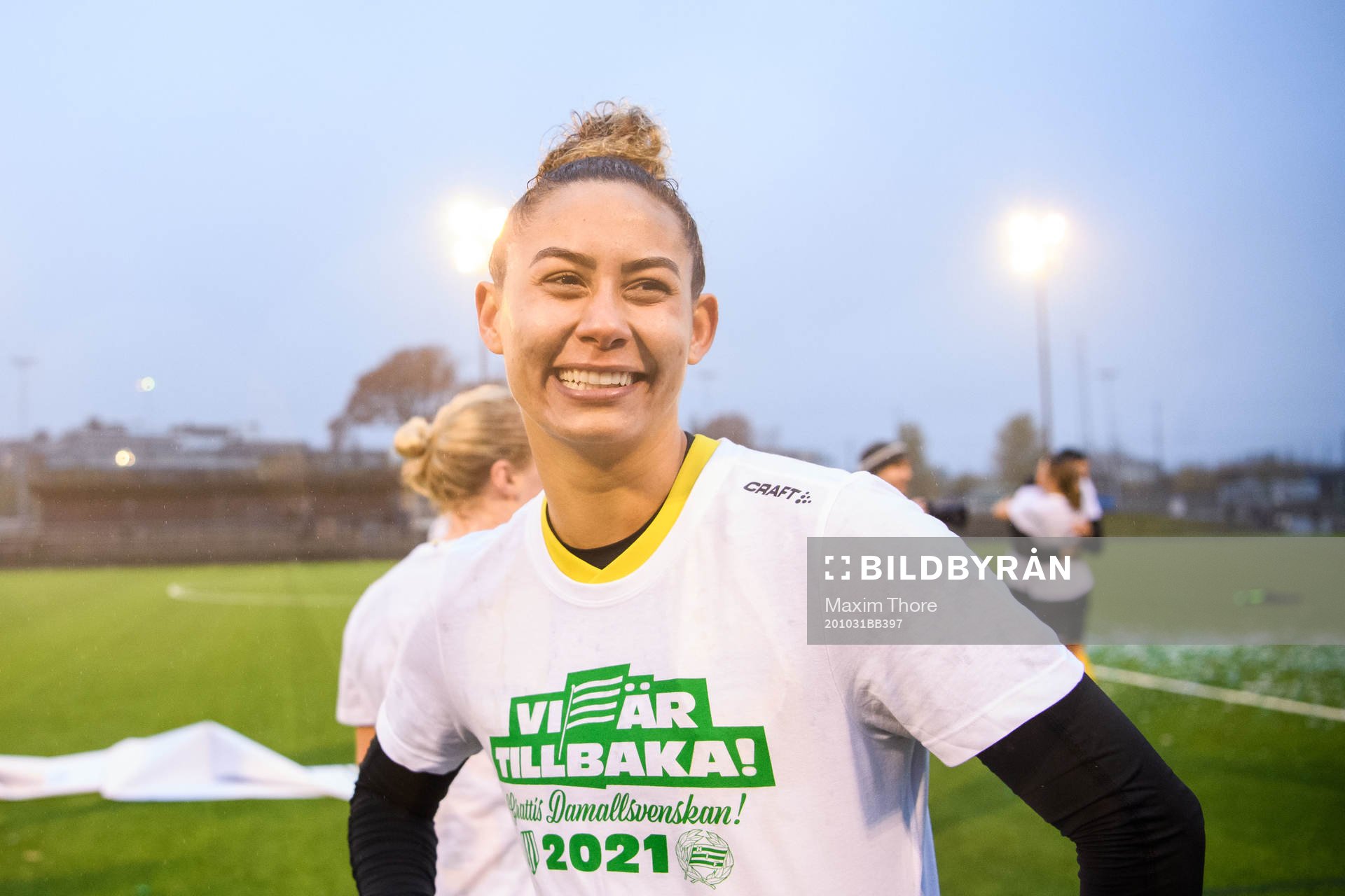 Hammarbys Caroline Rodrigues jublar