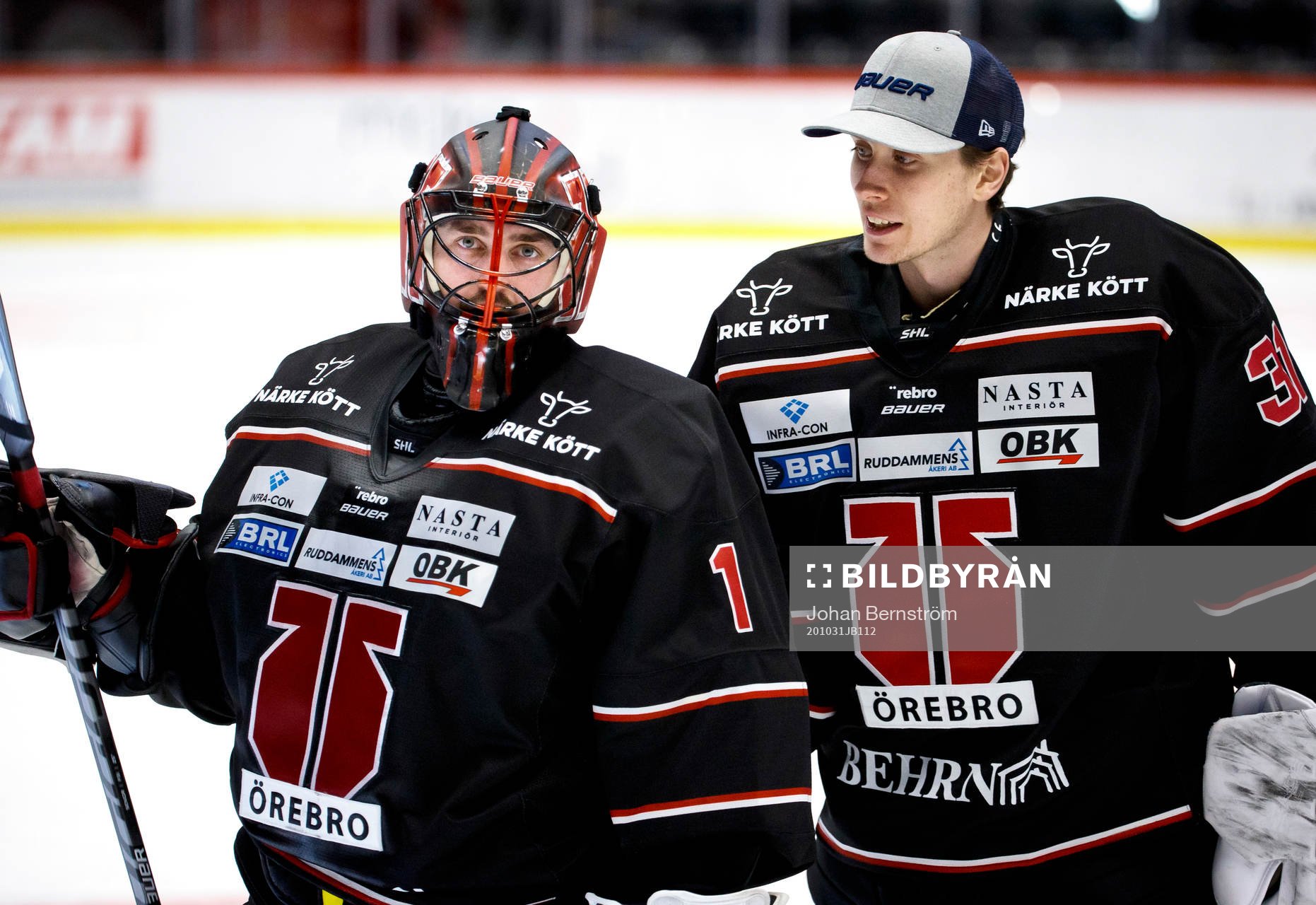 Örebros målvakt Jhonas Enroth och målvakt Jonas Arntzen