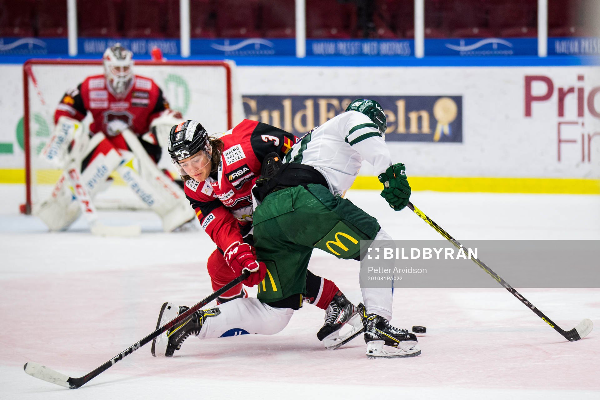 Malmö Redhawks Malte Setkov och Färjestads Olle Lycksell
