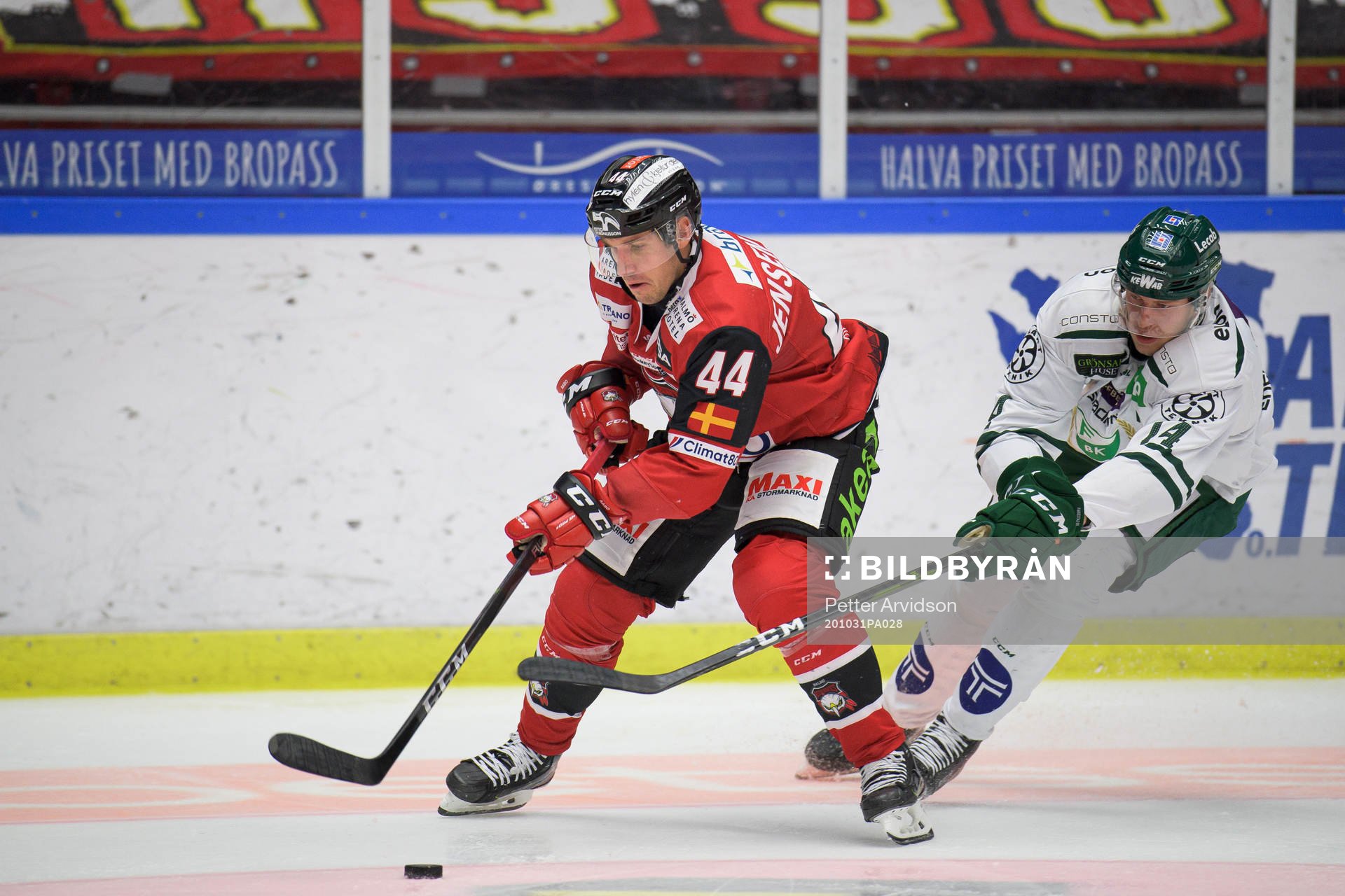 Malmö Redhawks Jesper Jensen Aabo och Färjestads Victor