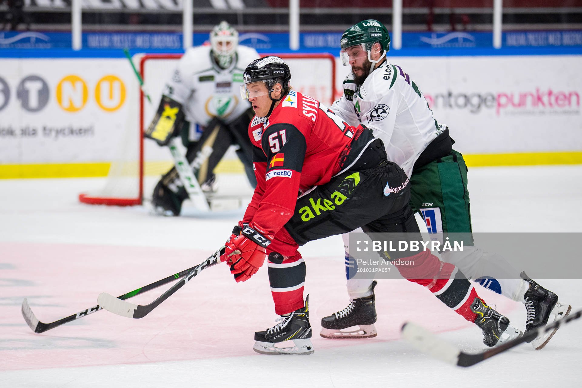 Malmö Redhawks Emil Sylvegård och Färjestads Jesse