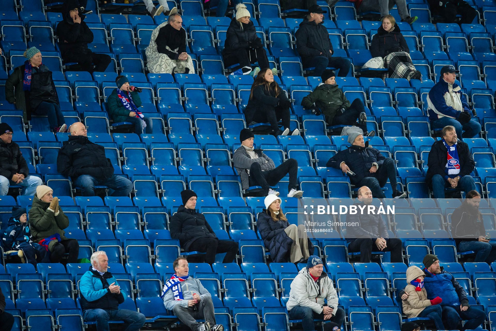 Spectators in the stands