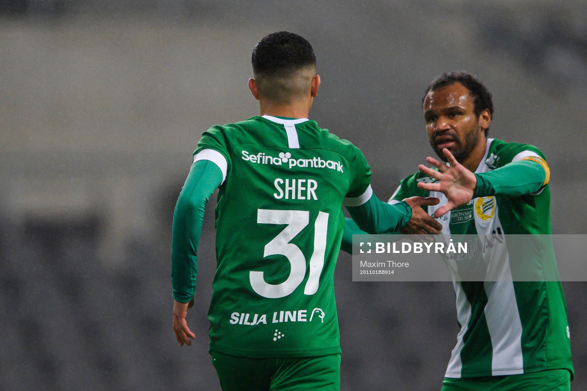 Hammarbys Aimar Sher och Serge-Junior Martinsson Ngouali