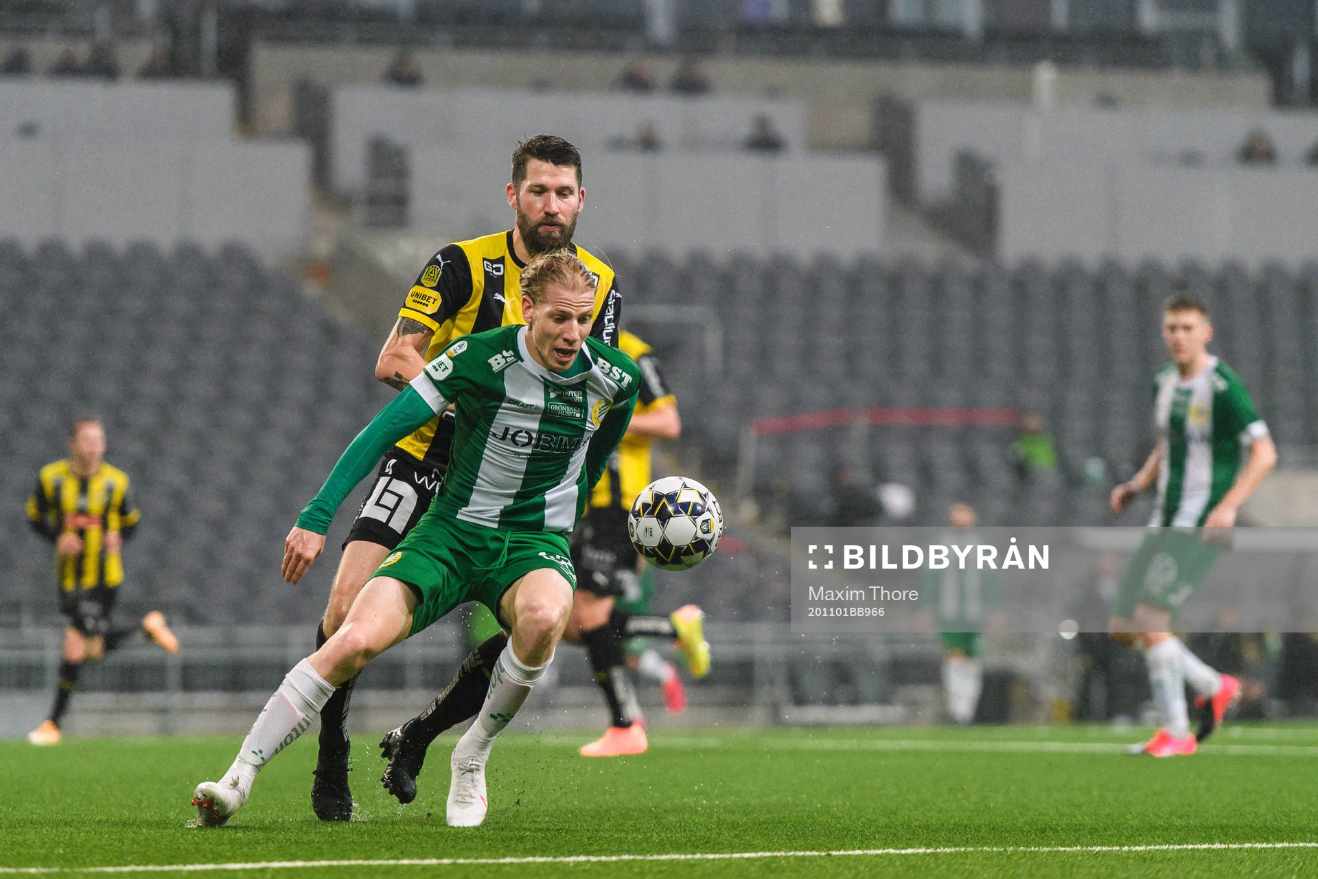 Häckens Joona Toivio och Hammarbys Gustav Ludwigson