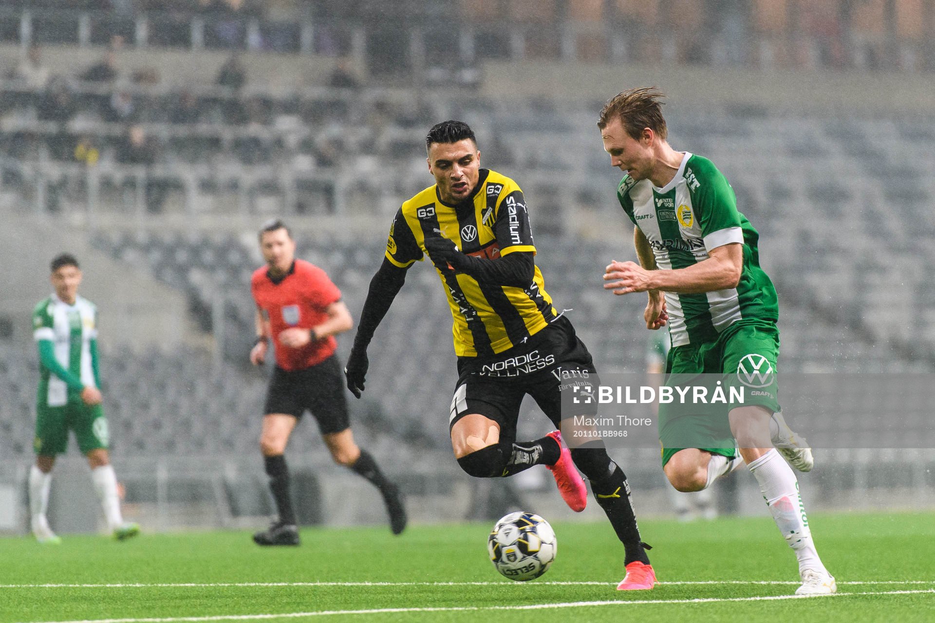 Häckens  Ahmed Yasin och Hammarbys Tim Söderström
