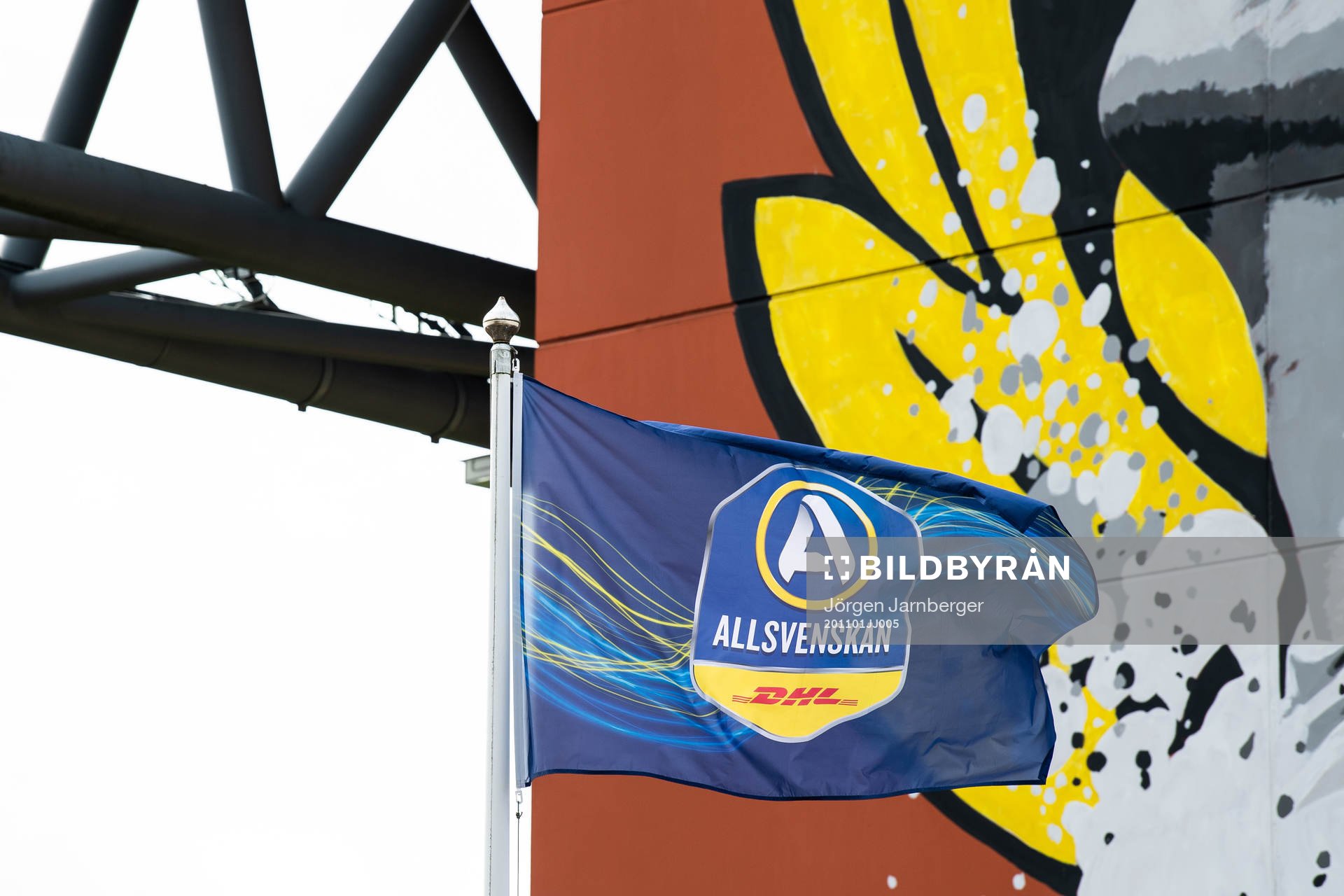 Flagga med Allsvenskans logga