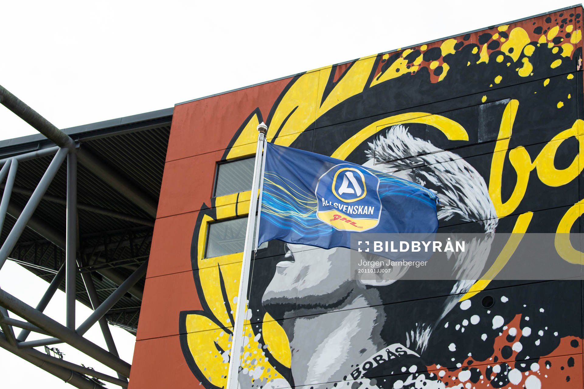 Flagga med Allsvenskans logga