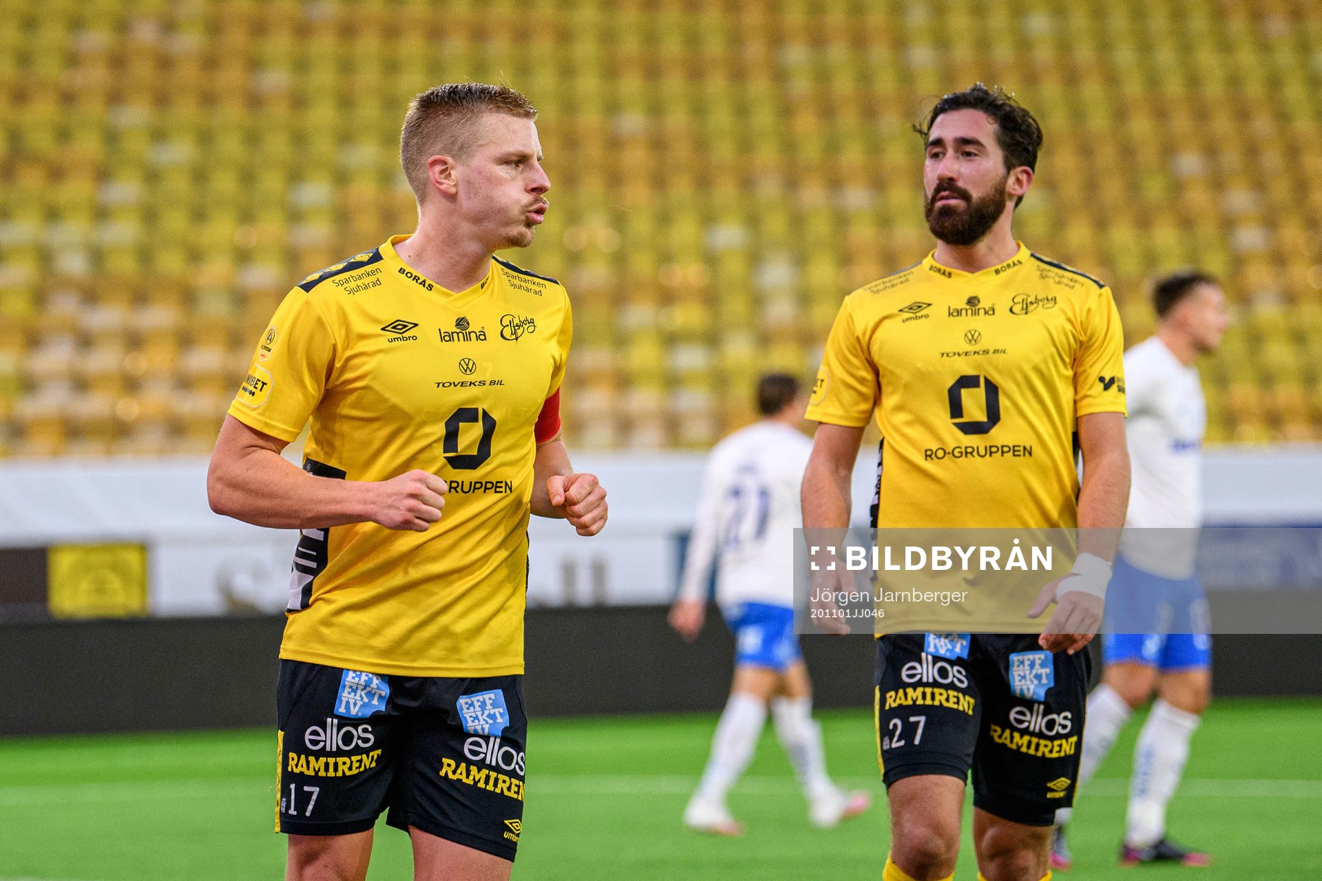 Elfsborgs Per Frick och Frederik Holst jublar