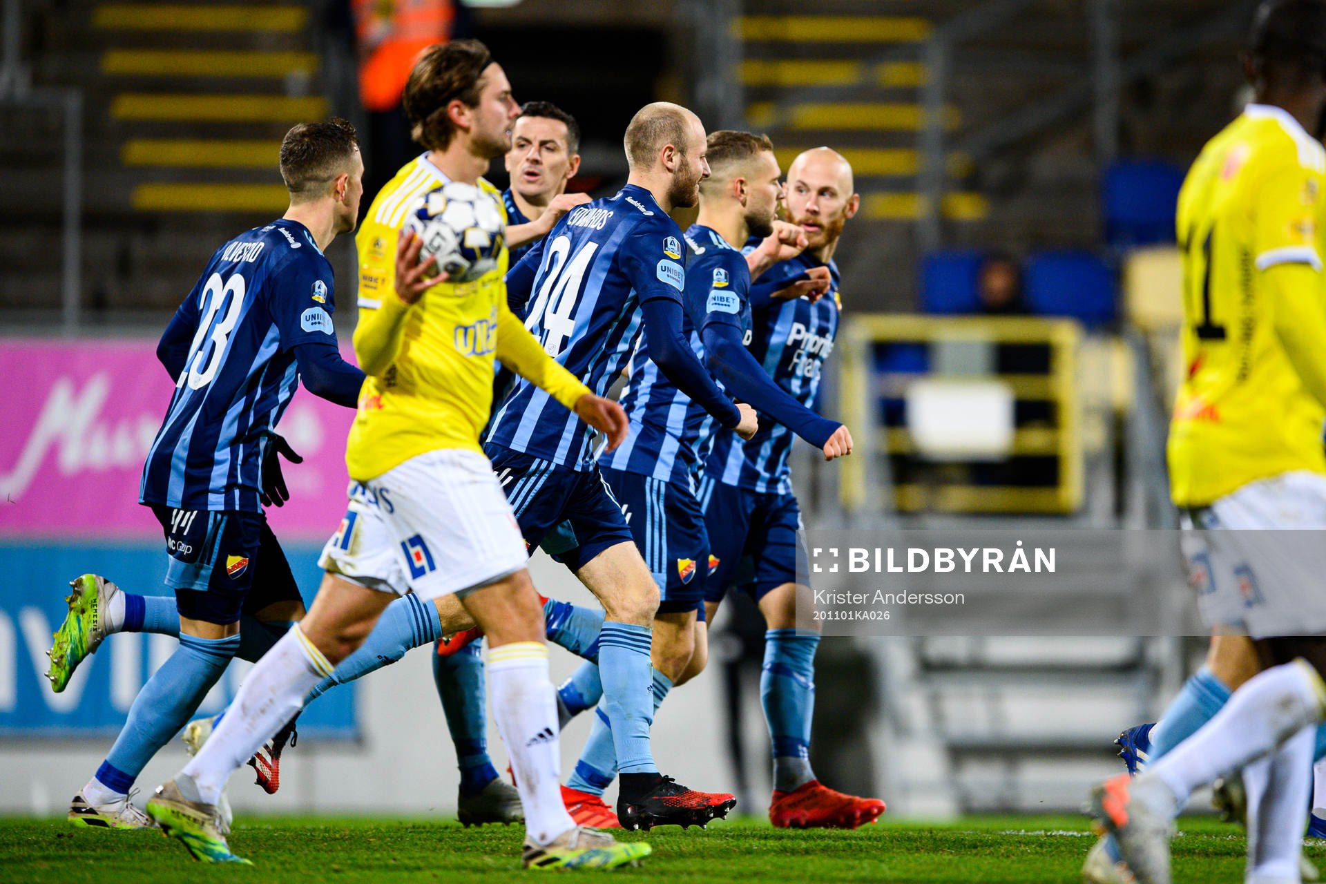Djurgårdens spelare jublar