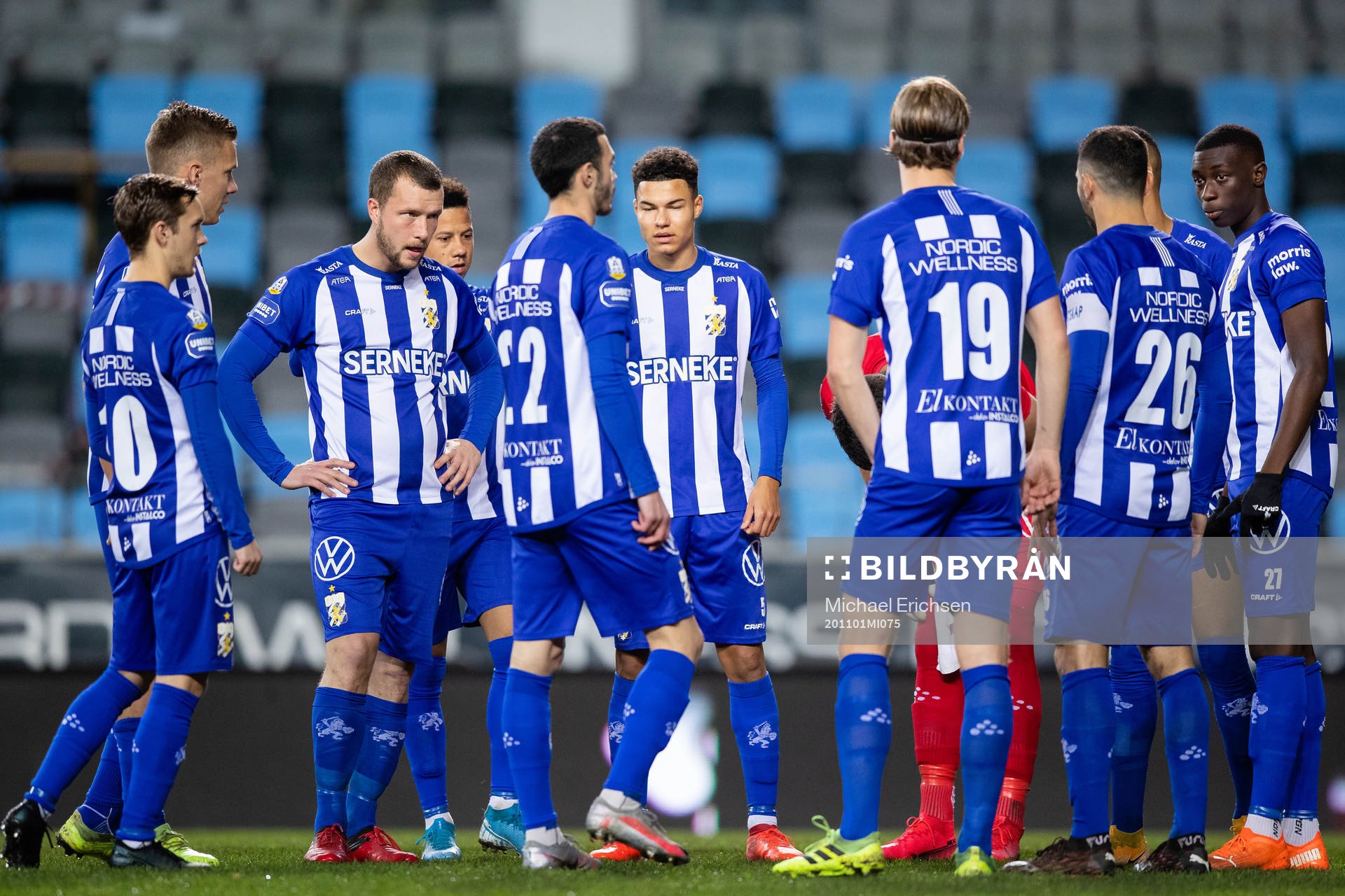 IFK Göteborg innan fotbollsmatchen i Allsvenskan mellan